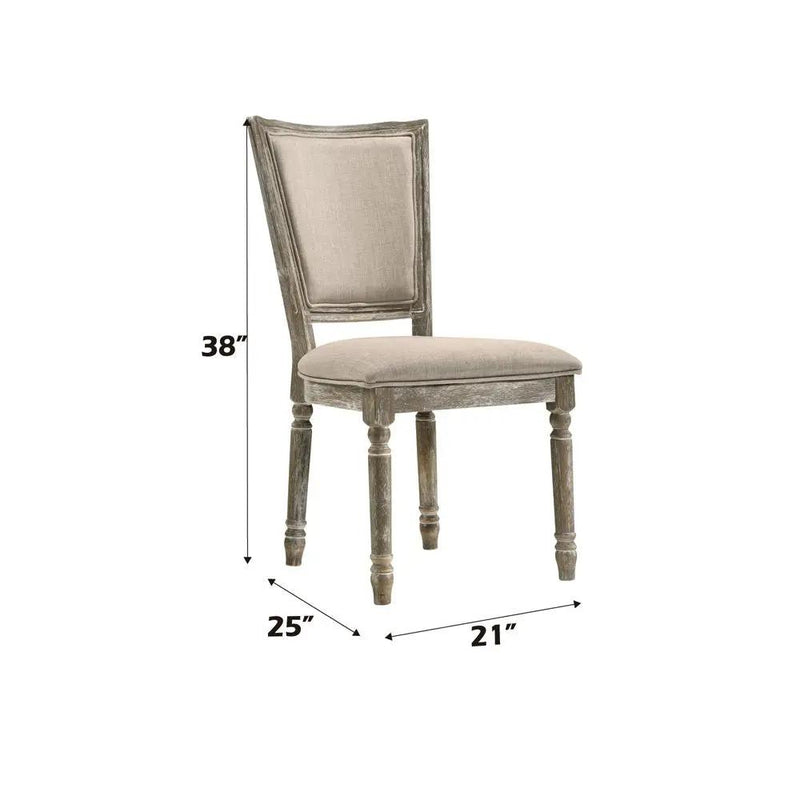 Gabrian - Fabric Side Chair (Set of 2) - Two-Tone Beige & Reclaimed Gray by Unique Piece Furniture