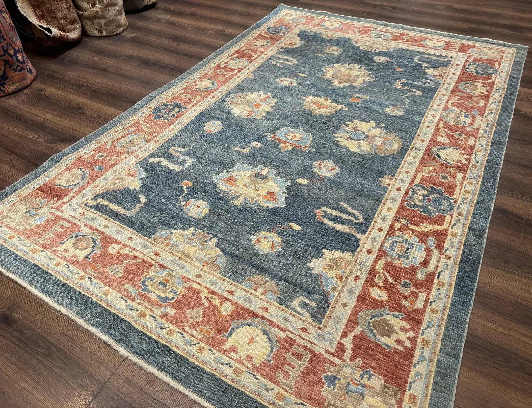Turkish Oushak Rug 6x9, Sultanabad Carpet, Medium Size Oriental Rug by Jewel Rugs