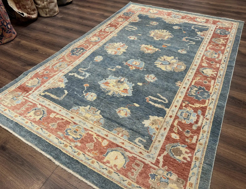 Turkish Oushak Rug 6x9, Sultanabad Carpet, Medium Size Oriental Rug by Jewel Rugs