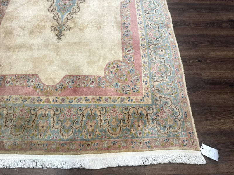 Persian Kerman Rug 6x9, Pastel Colors, Semi Open Field by Jewel Rugs