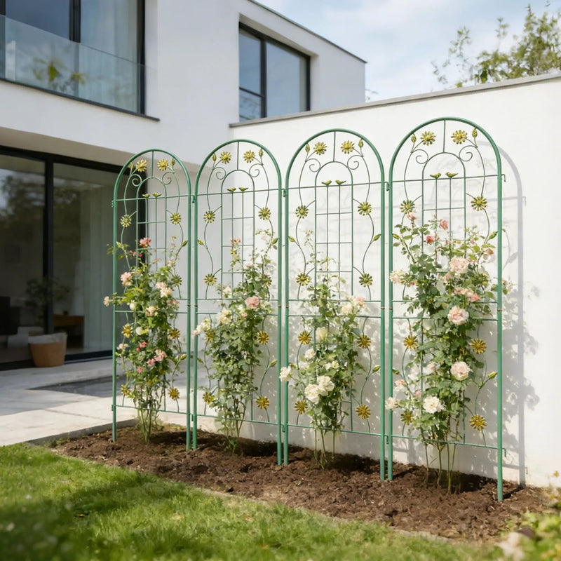 Metal Garden Trellis Rustproof Trellis For Climbing Plant Outdoor Flower Support by HouseOfZazla