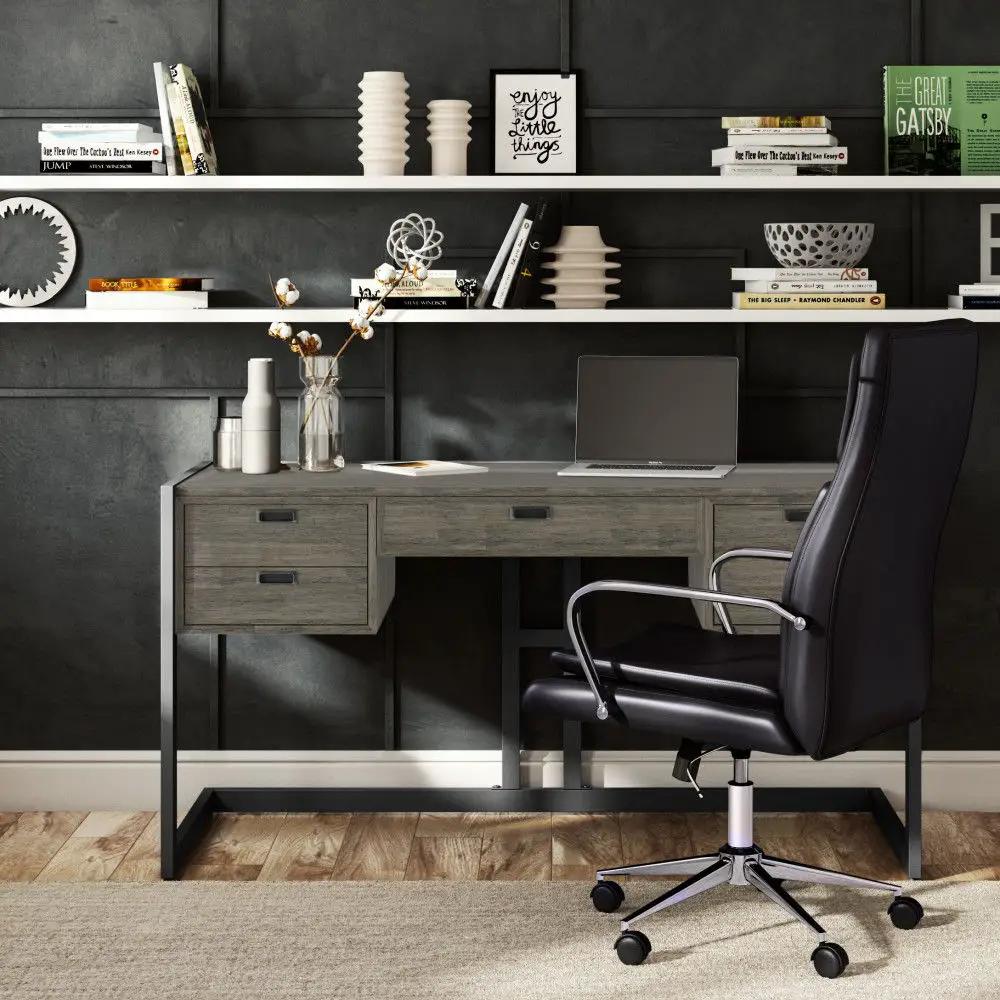 Hampden - Desk - Weathered Gray by Unique Piece Furniture