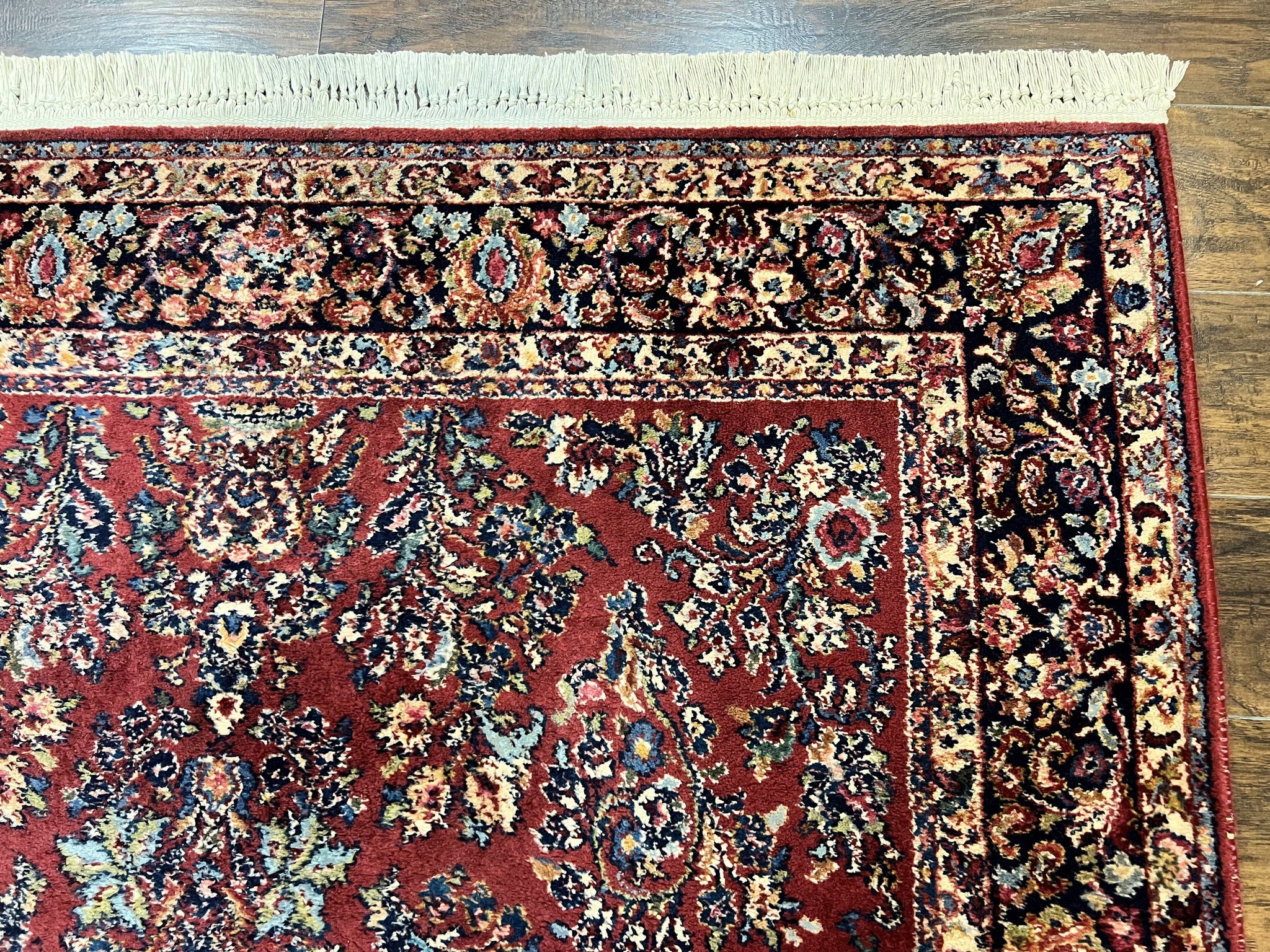 Karastan Rug 5.9 x 9 Red Sarouk #785, Wool Karastan Carpet, Original 700 Series, Vintage Karastan Oriental Rug Discontinued by Jewel Rugs