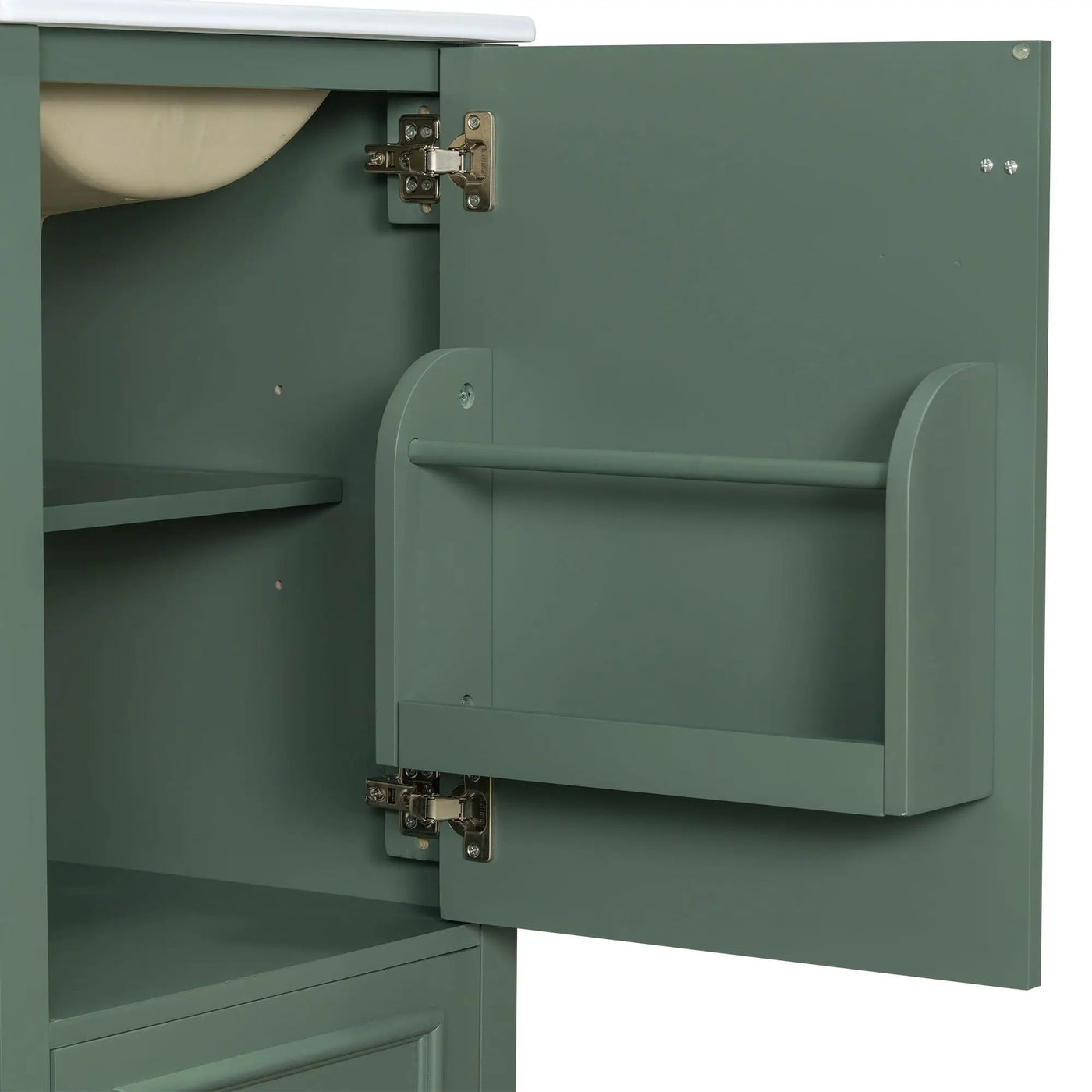 Bathroom Vanity With Sink, Soft Close Door, Adjustable U-Shaped Shelf by HouseOfZazla