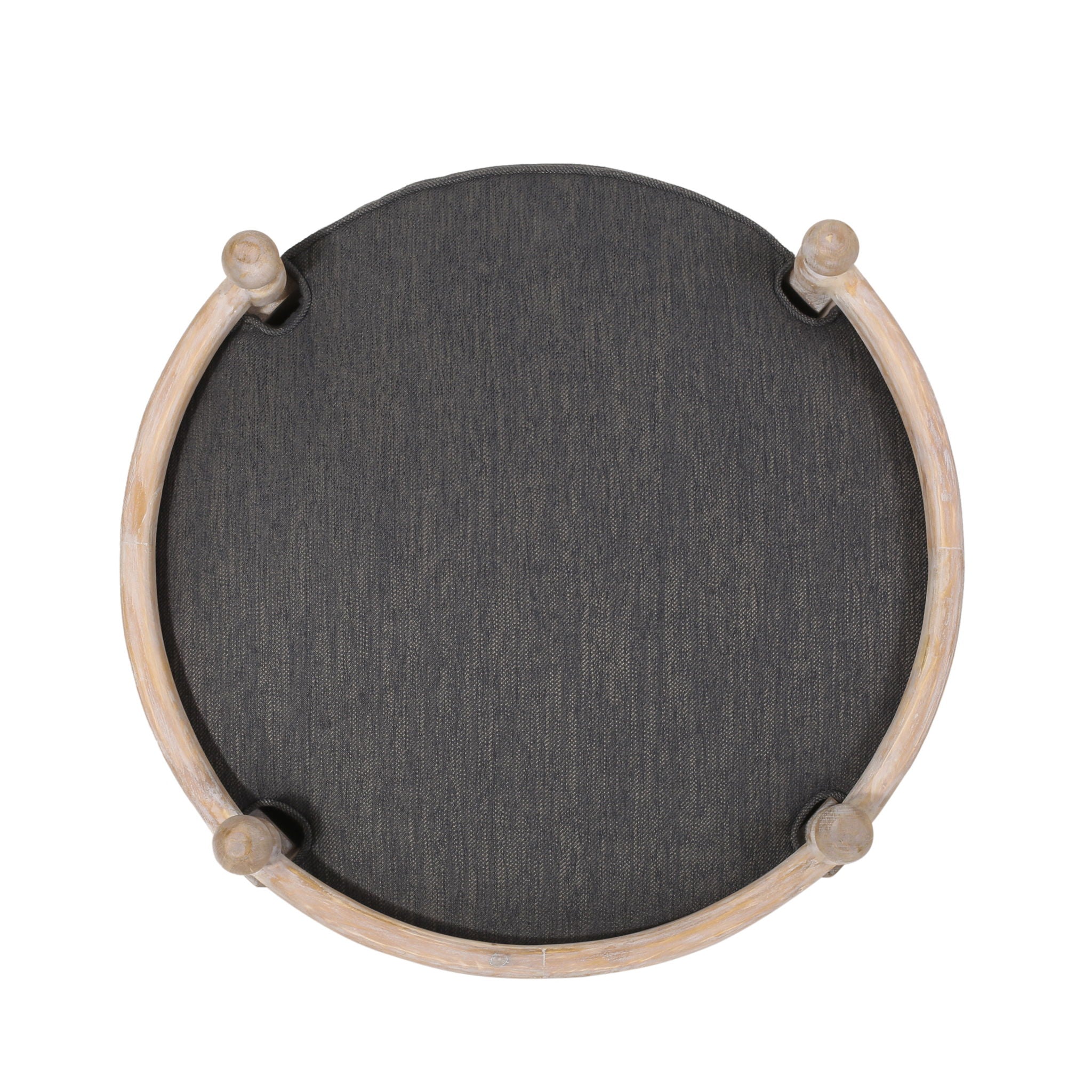 Round Pet Sofa, Wide Upholstered Pet Bed - Charcoal by HouseOfZazla