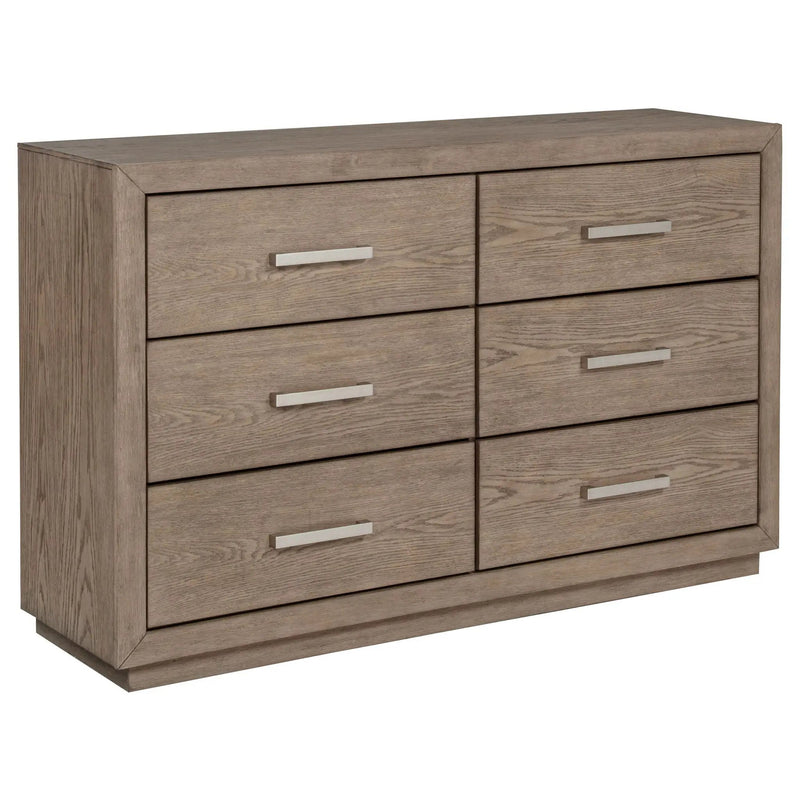 Kenora 6-drawer Dresser Barley Brown by Unique Piece Furniture