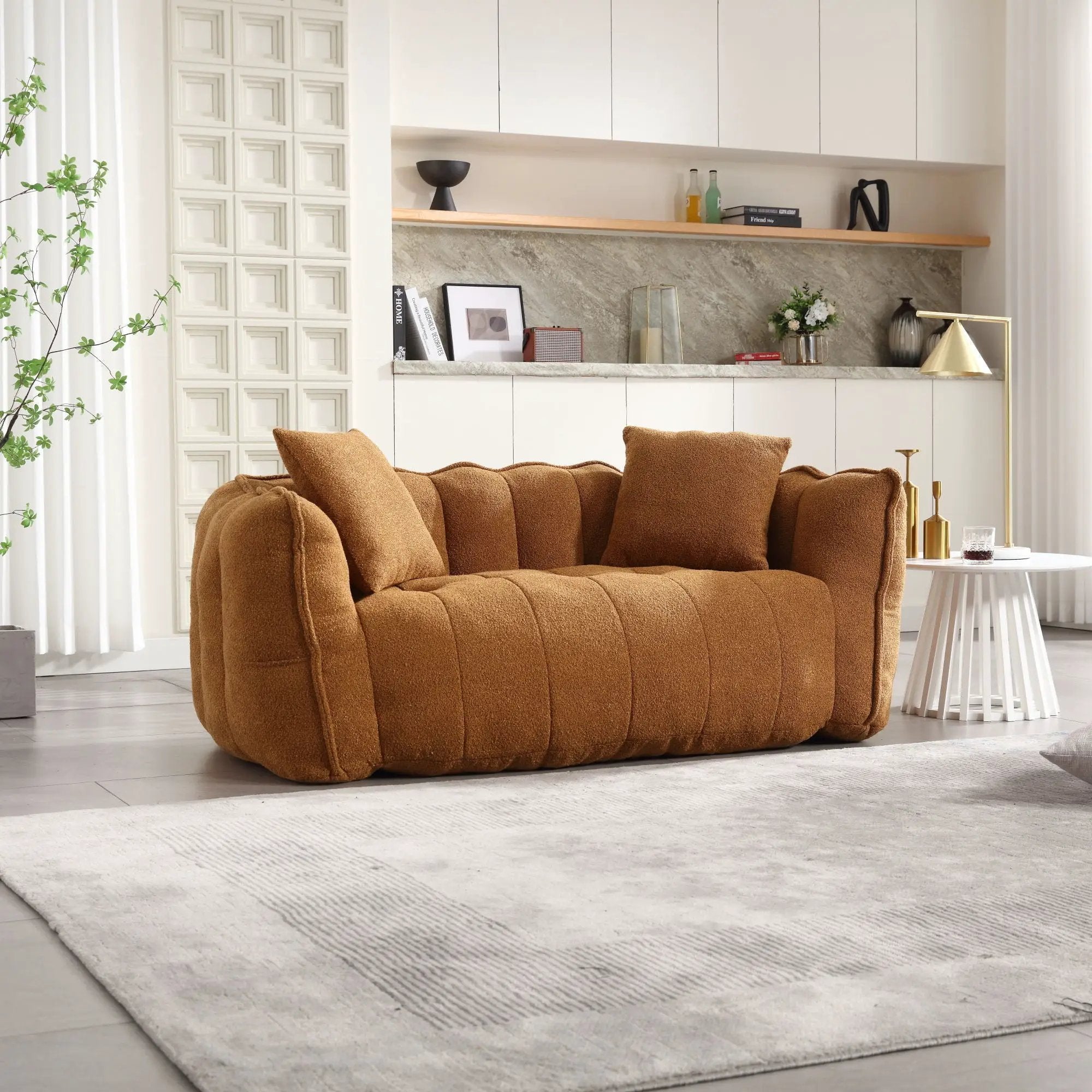 Cozy Beanbag Chair With High Resilience Foam Core For 2 by HouseOfZazla
