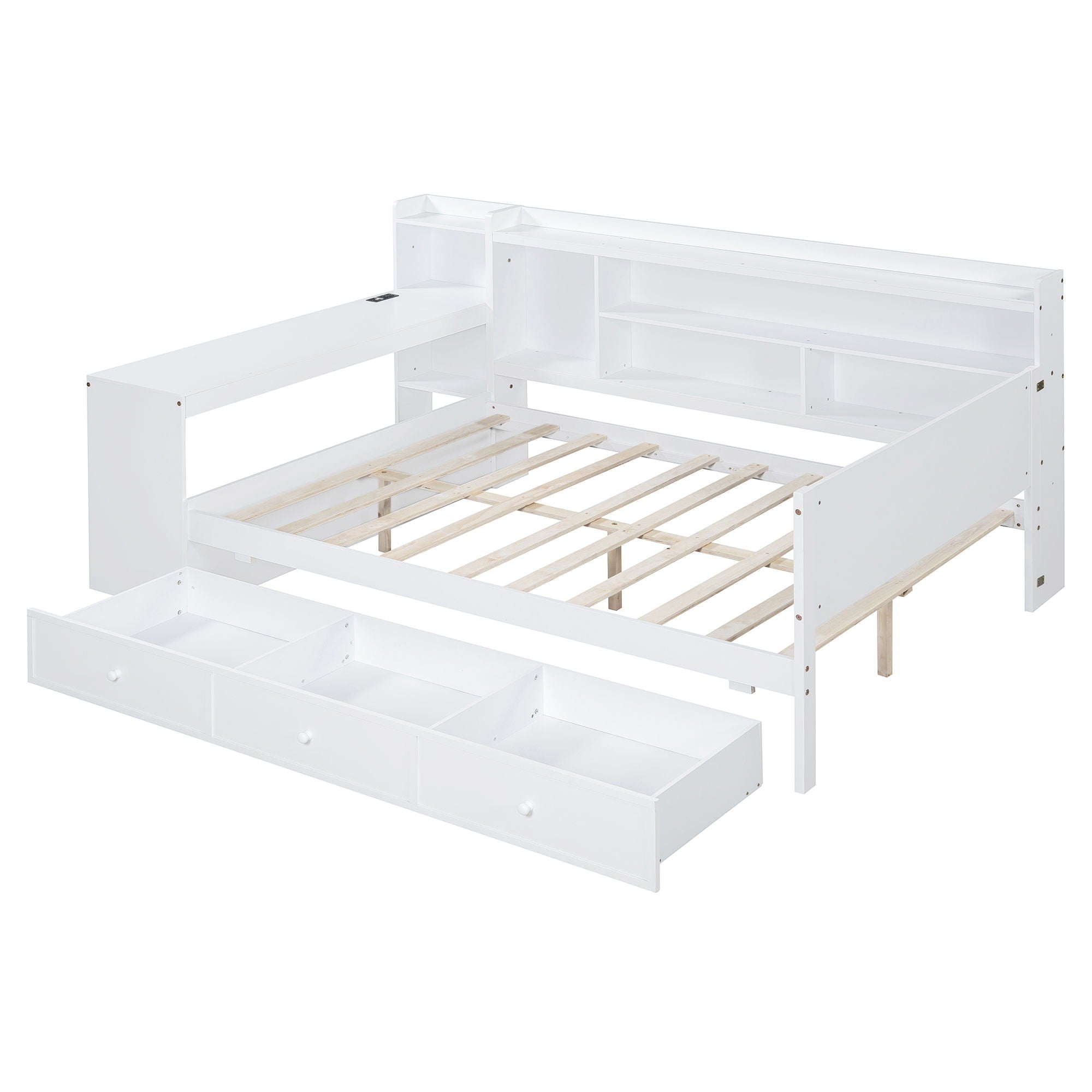 Daybed With 3 Drawers USB Ports And Desk by HouseOfZazla