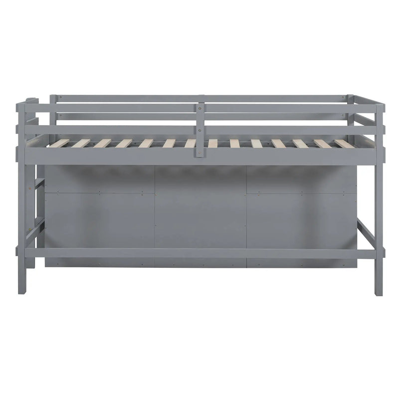 Loft Bed With 4 Drawers, Underneath Cabinet And Shelves by Unique Piece Furniture