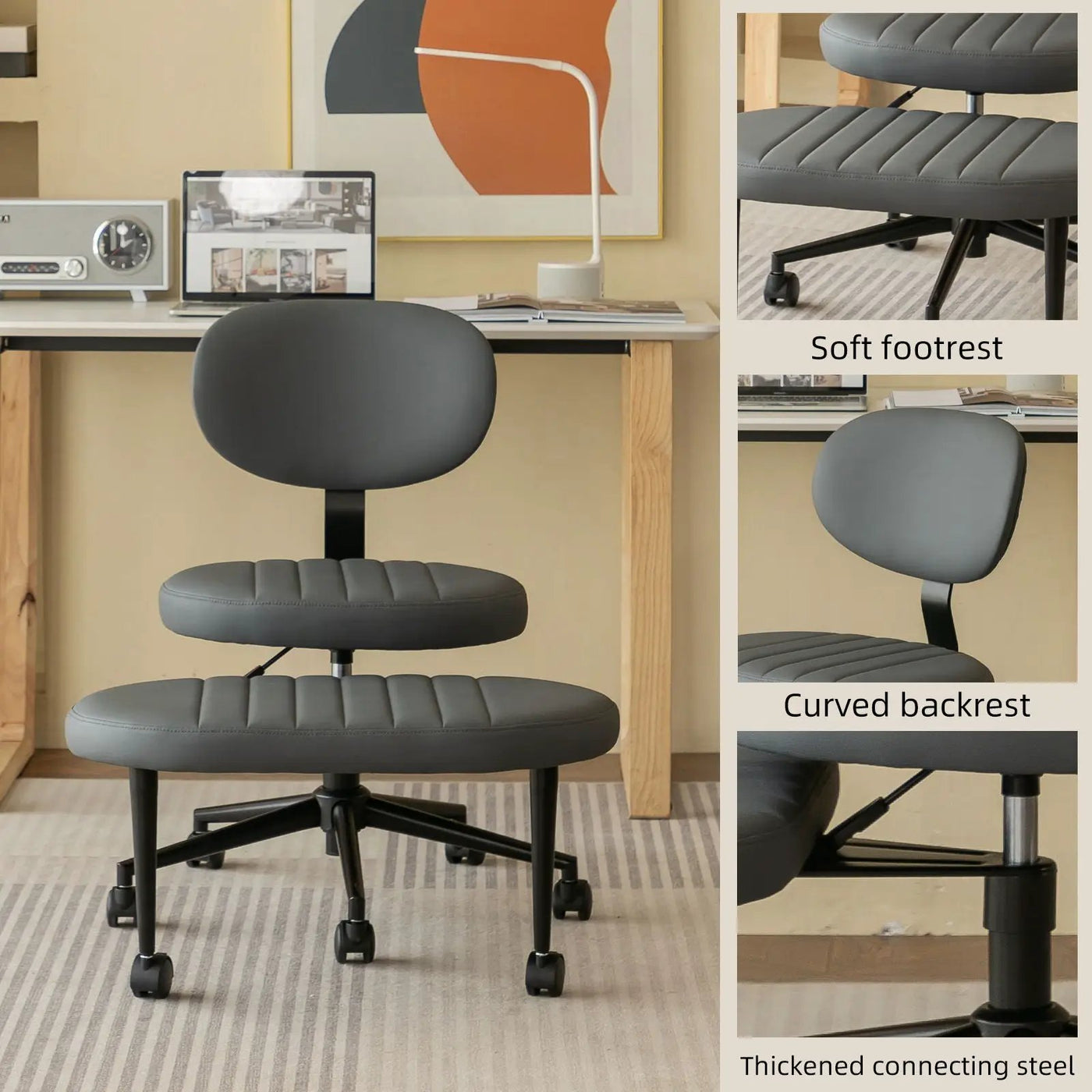 Ergonomic Cross Legged Office Chair With Back Support by HouseOfZazla