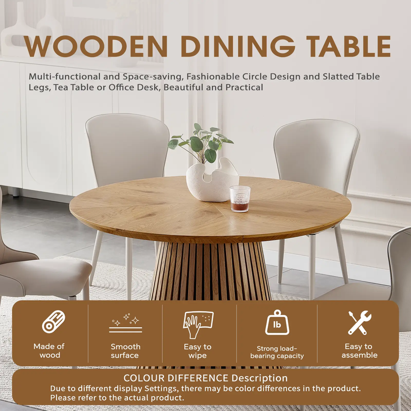 Wooden Dining Table - Modern Round Kitchen Design by HouseOfZazla