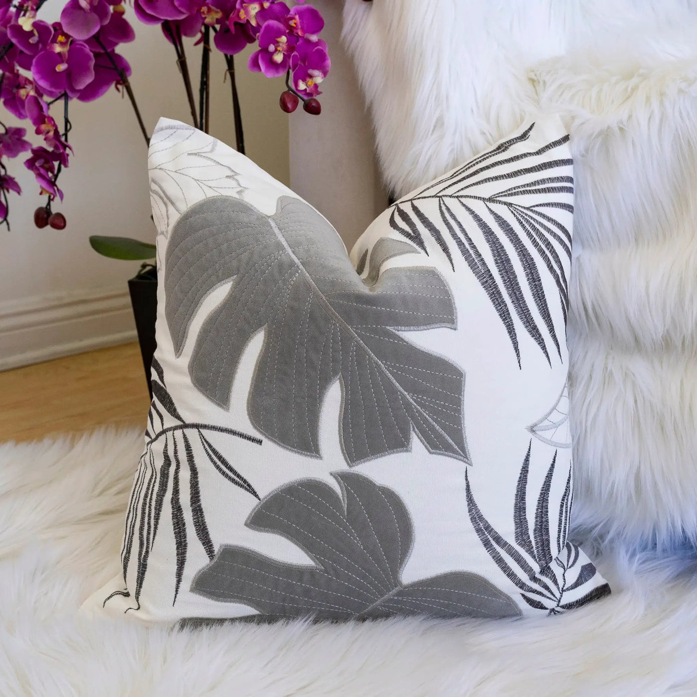 Autumn Vibes Leaf Accent Pillow Set of 2 by HouseOfZazla