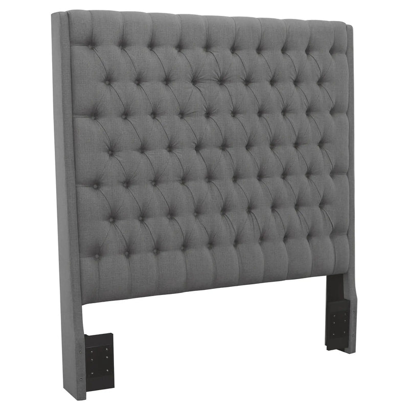 Camille Upholstered Queen Panel Headboard Grey by Unique Piece Furniture