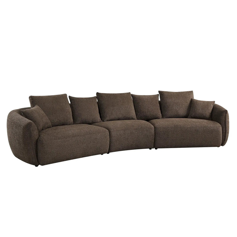 Bash - Anthology Boucle Sofa With Pillows - Brown by HouseOfZazla