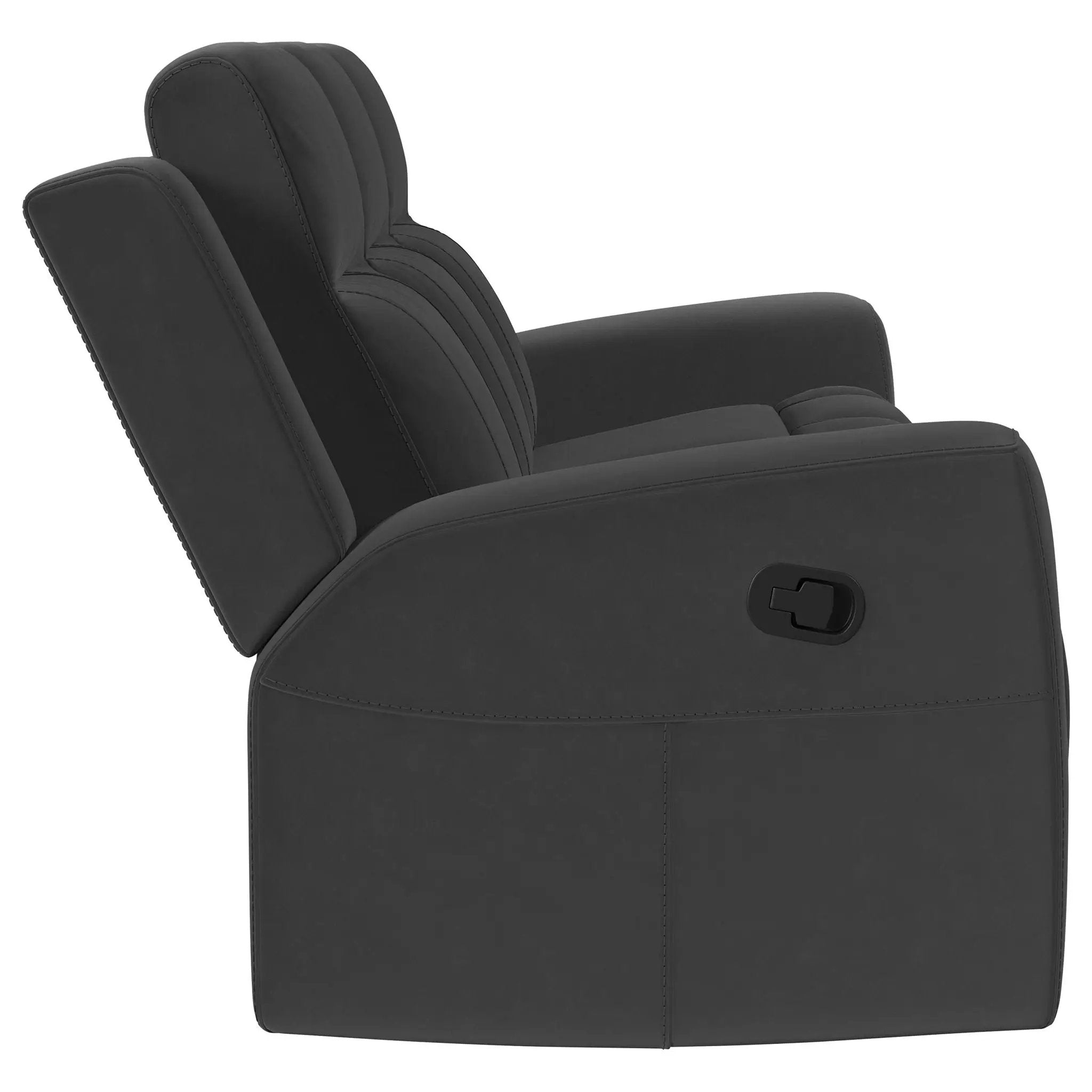 Brentwood 3-piece Upholstered Reclining Sofa Set Charcoal by Unique Piece Furniture