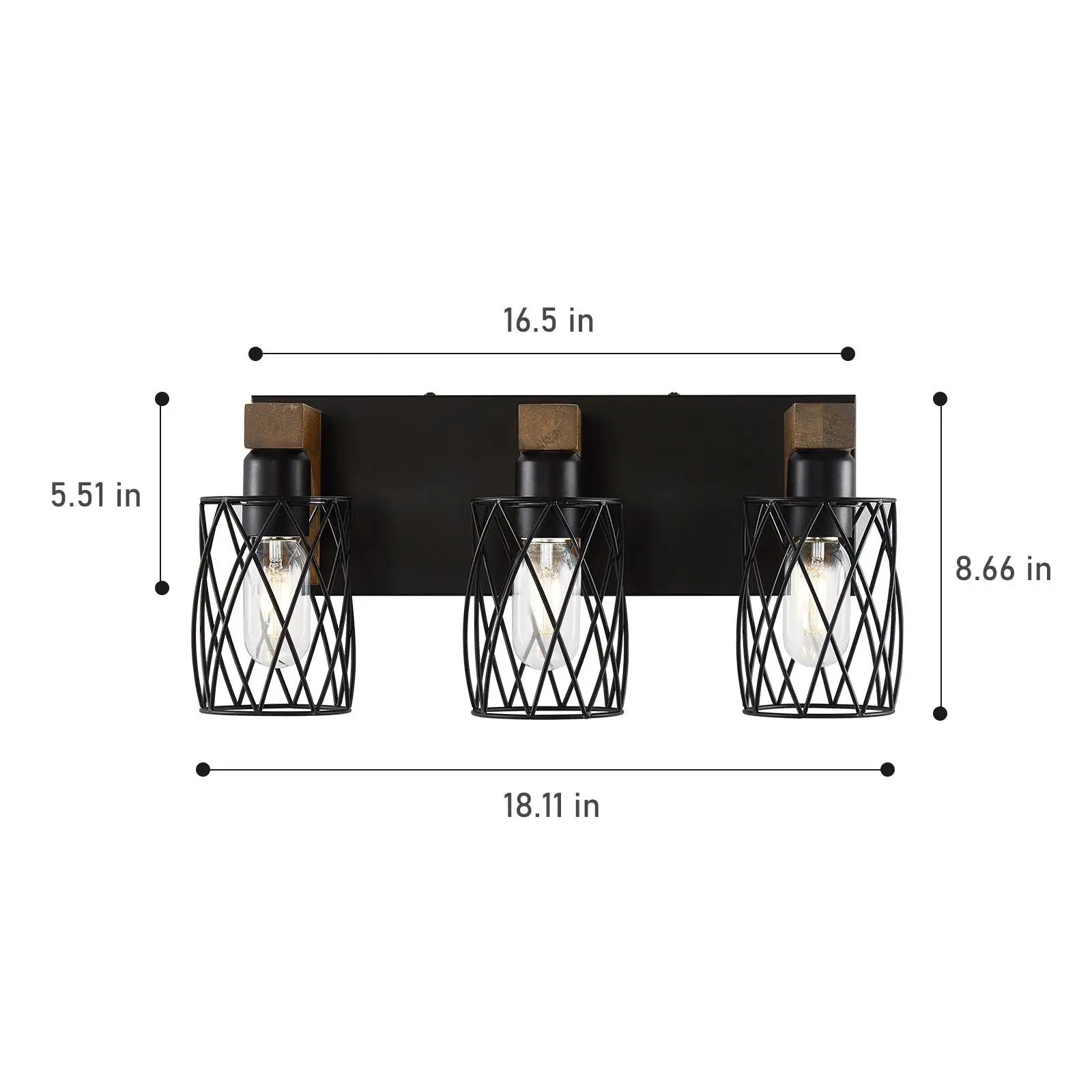 Bathroom Vanity Light, Wall Sconce With Cage Shade by HouseOfZazla