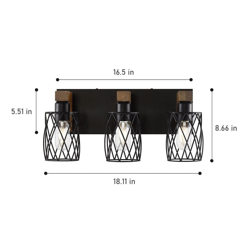 Bathroom Vanity Light, Wall Sconce With Cage Shade by HouseOfZazla