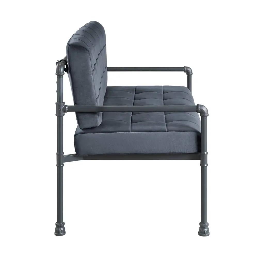 Brantley - Loveseat - Gray Velvet & Sandy Gray by Unique Piece Furniture