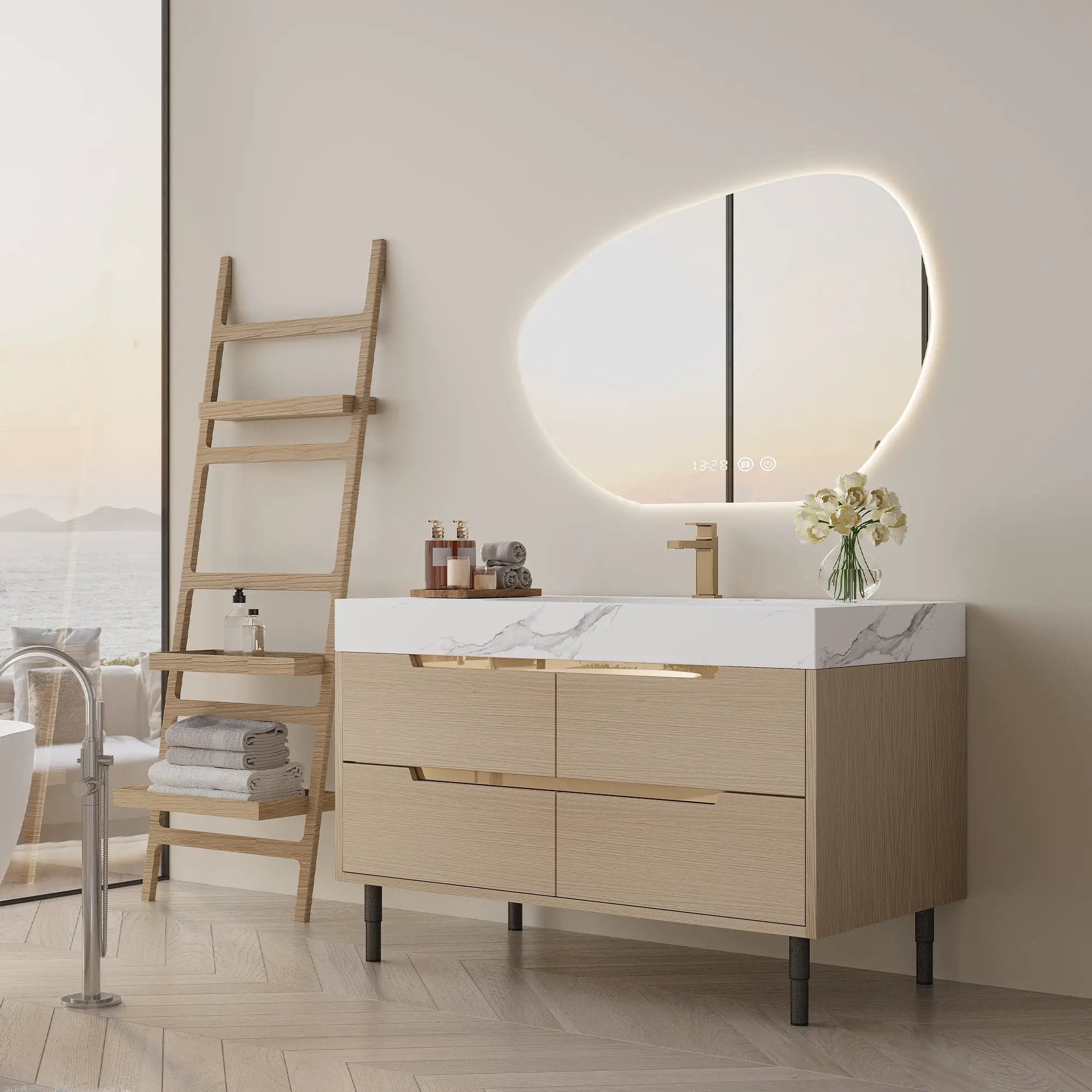35.4" Modern Bathroom Vanity with Undermount Sink by HouseOfZazla
