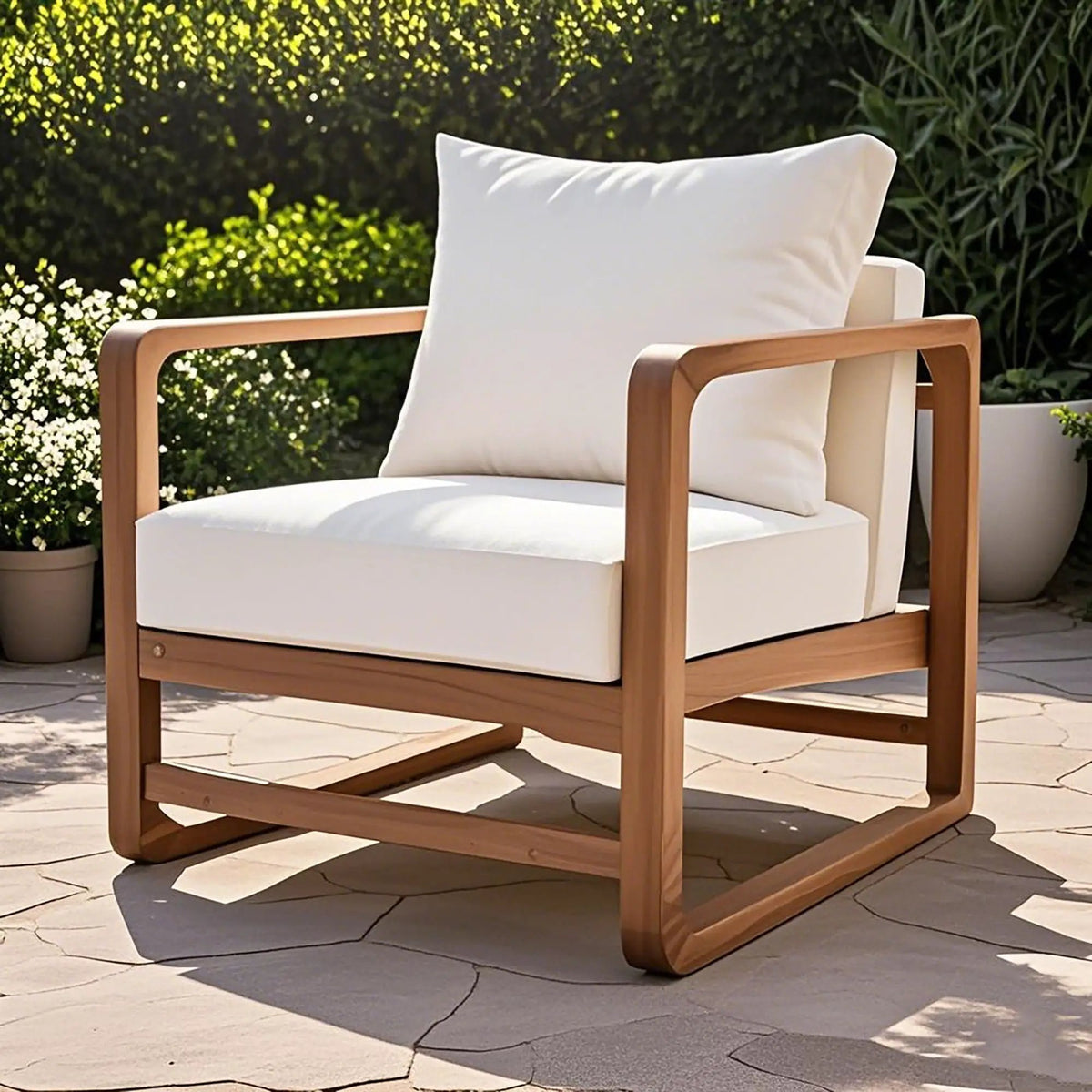Outdoor Lounge Chair With Oversized Cushion Set For Patio by HouseOfZazla