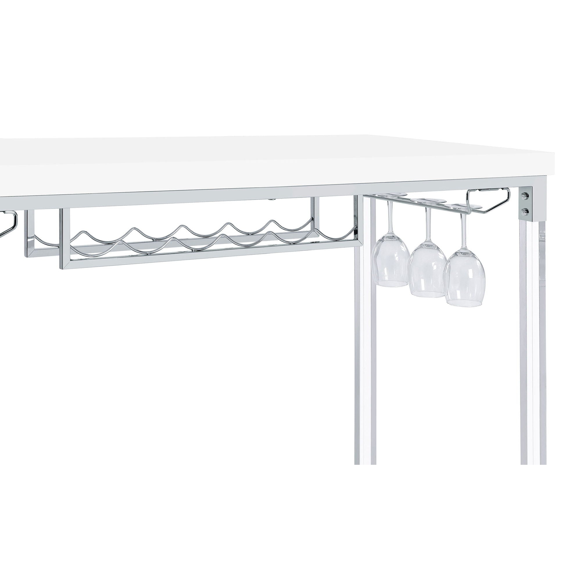 Tonneson - Bar Table With Trestle Base And Wine Storage - White by HouseOfZazla