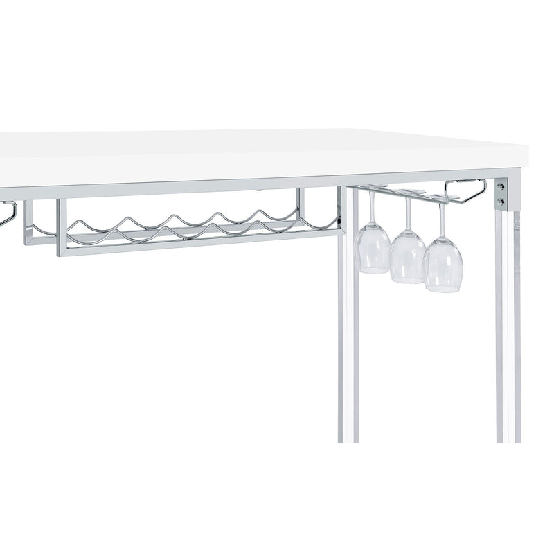 Tonneson - Bar Table With Trestle Base And Wine Storage - White by HouseOfZazla