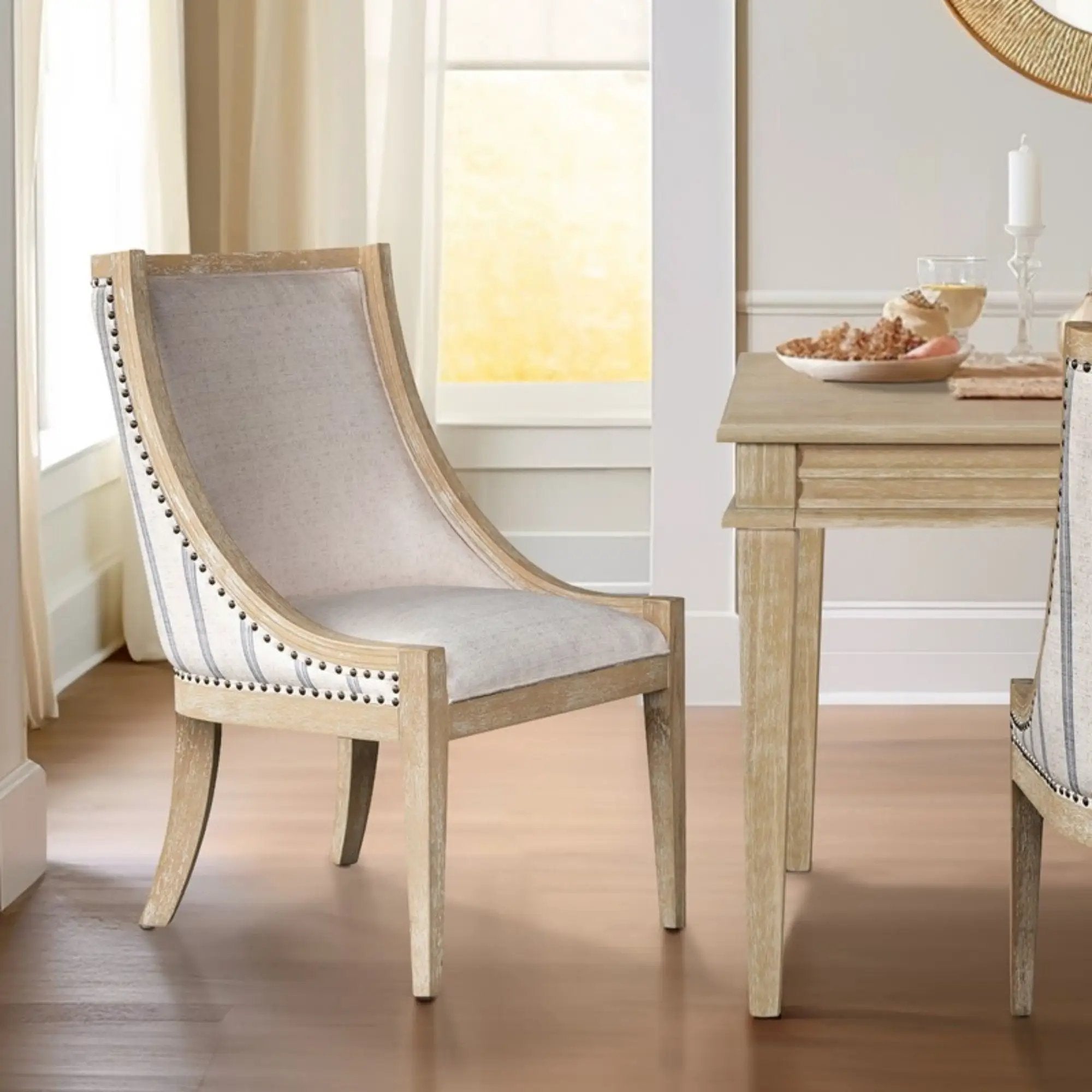 Upholstered Dining Chair With Nailhead Trim by Unique Piece Furniture