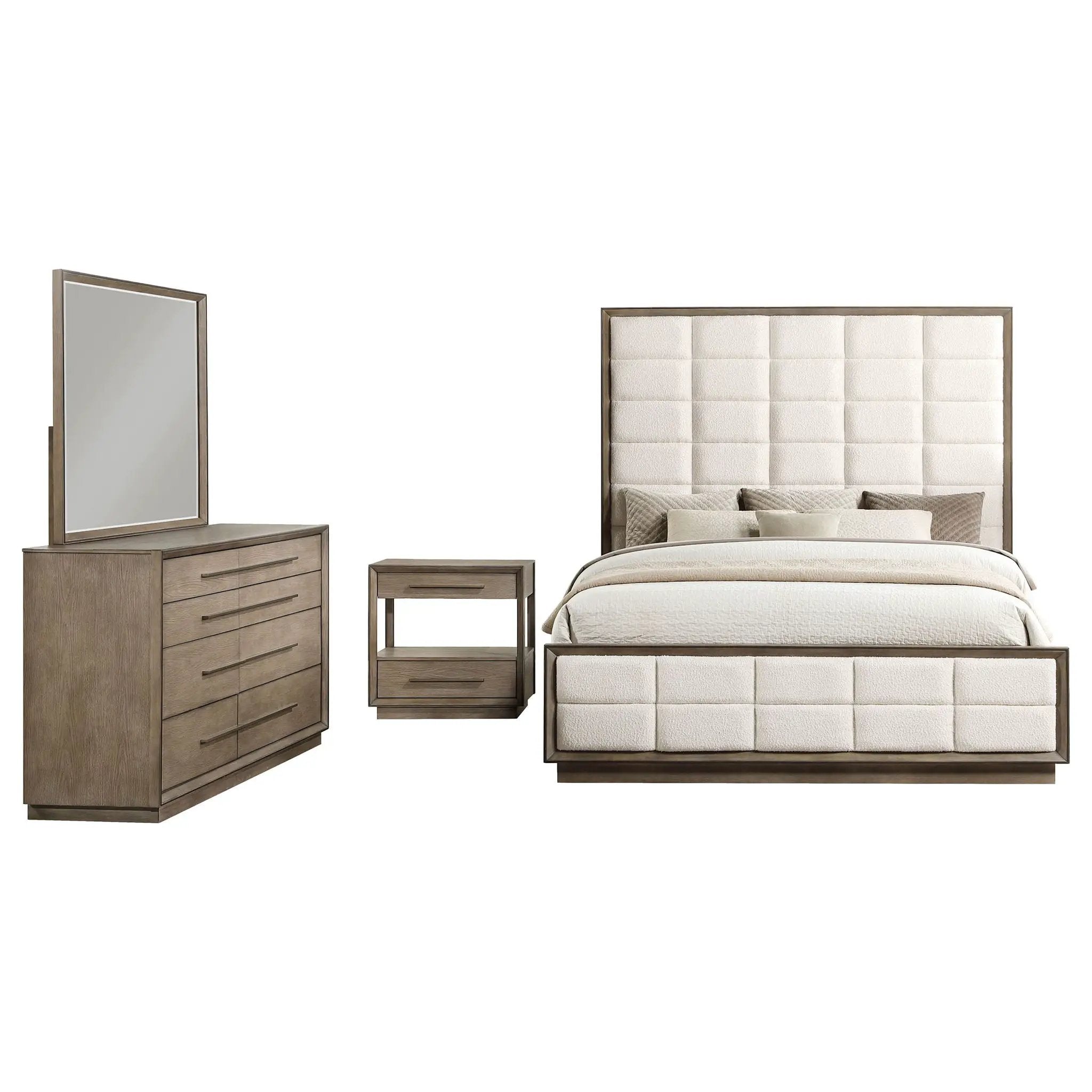 Durango 4-piece Queen Bedroom Set Taupe Oak by Unique Piece Furniture