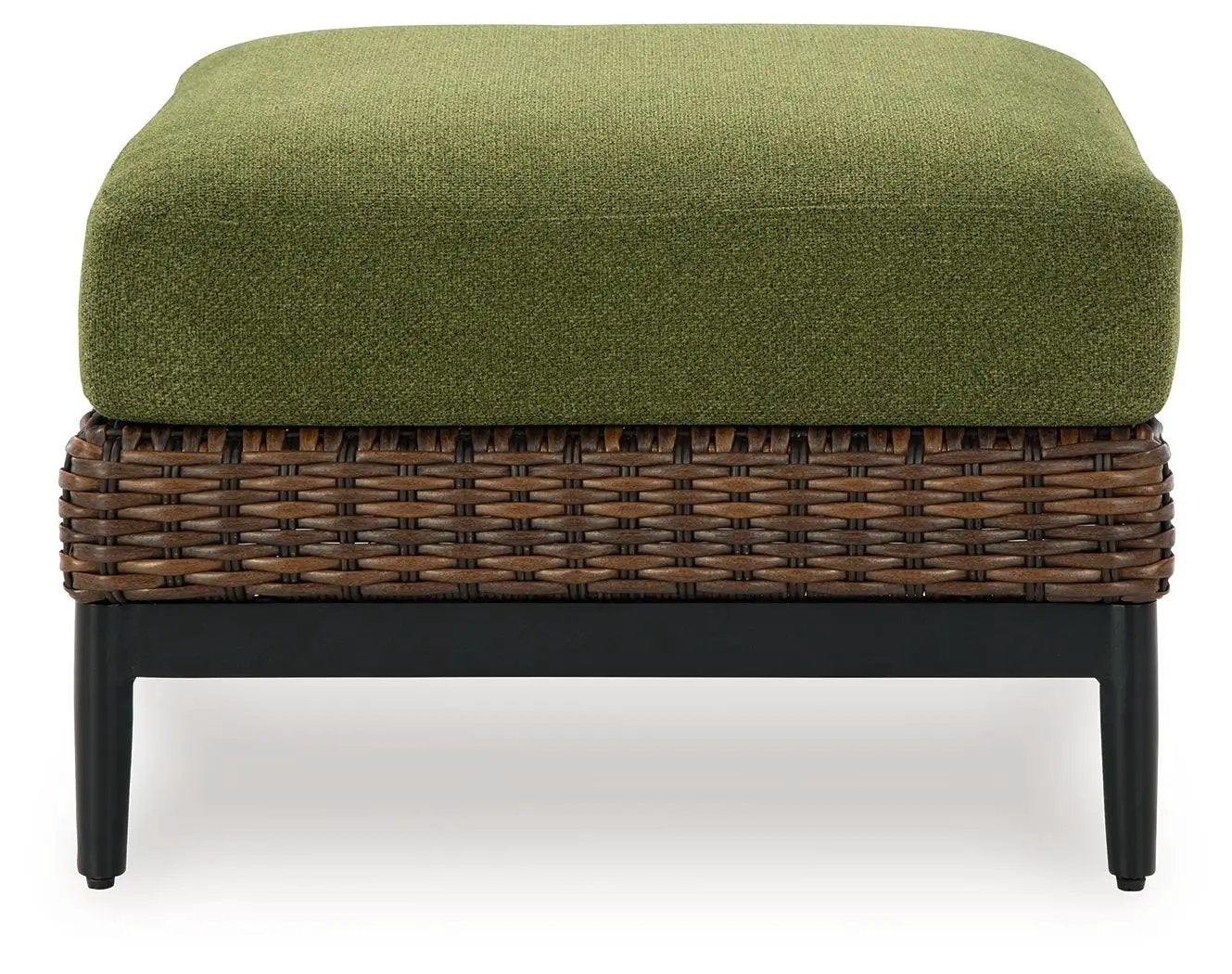 Horizon Hall - Ottoman With Cushion - Brown / Green by Unique Piece Furniture