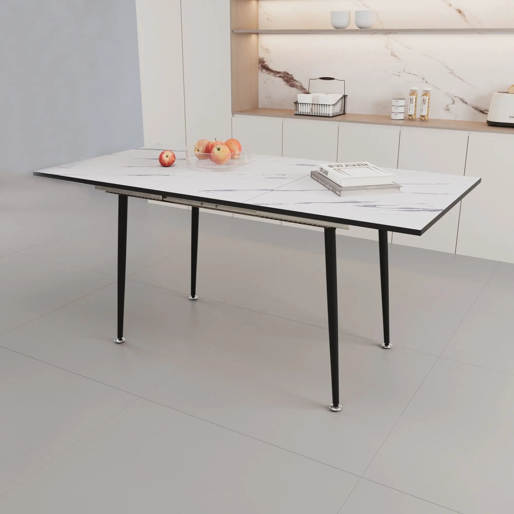 Modern Extendable Dining Table And Chair Set For 2 - 6 People by HouseOfZazla