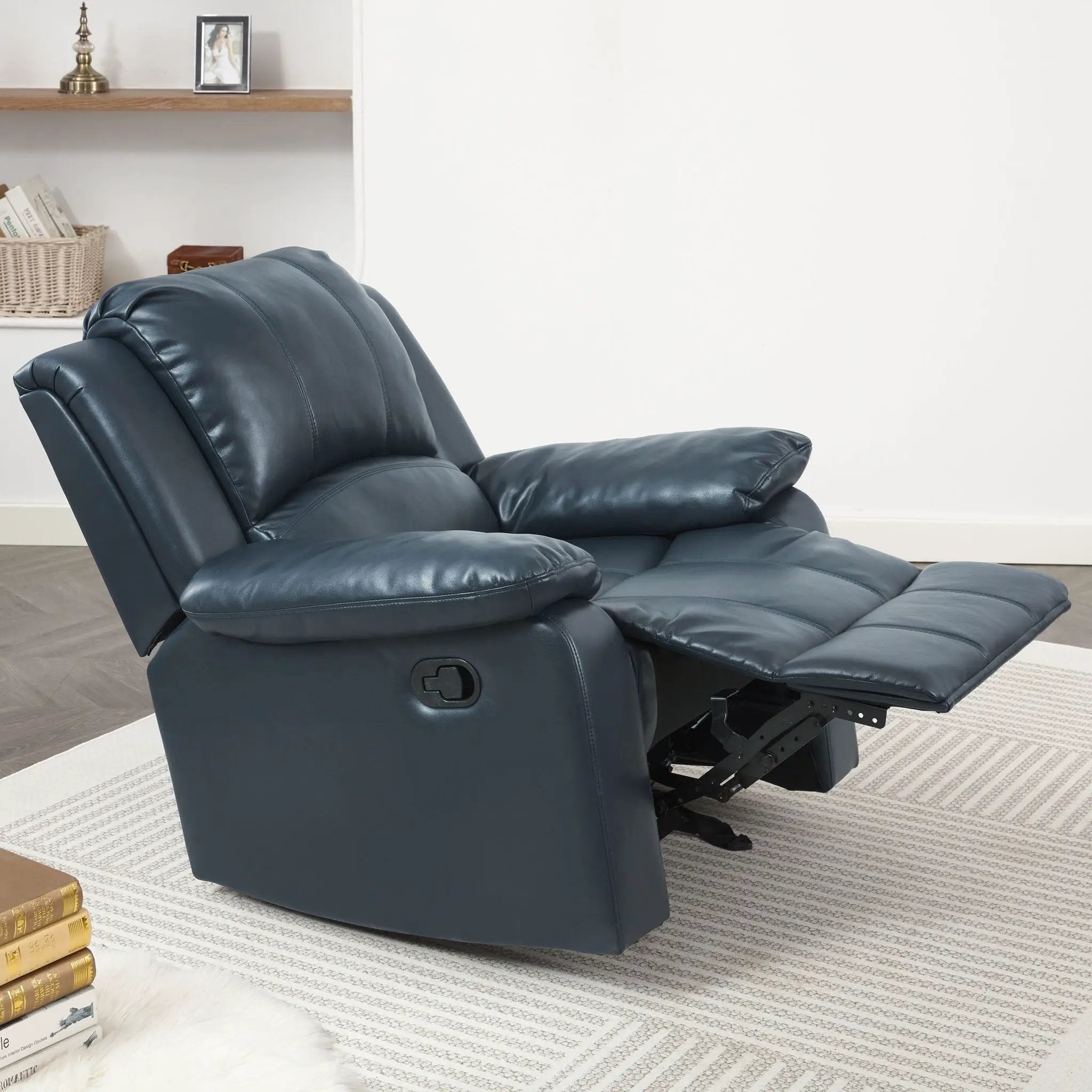 Charlotte - Gel Glider Recliner - Blue by HouseOfZazla