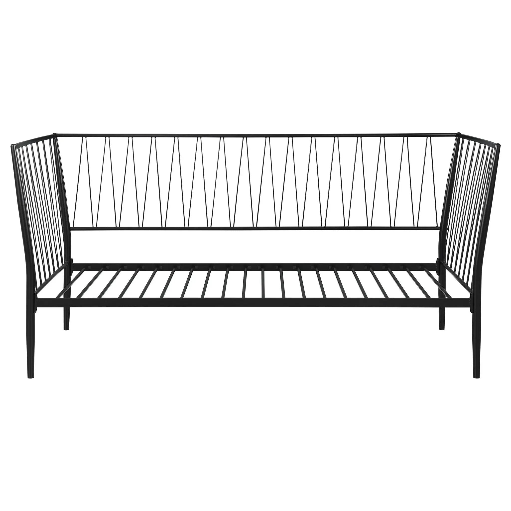 Richland Metal Twin Daybed Bed Frame Matte Black by Unique Piece Furniture