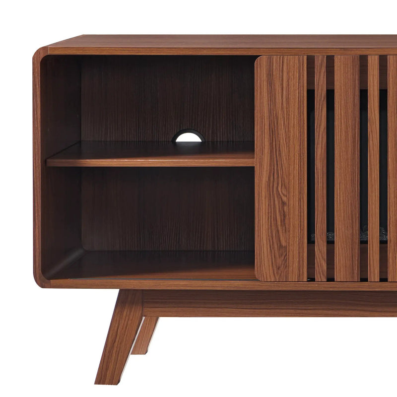 78 Inch Mid-Century Modern Electric Fireplace TV Stand, photo 9 of 10