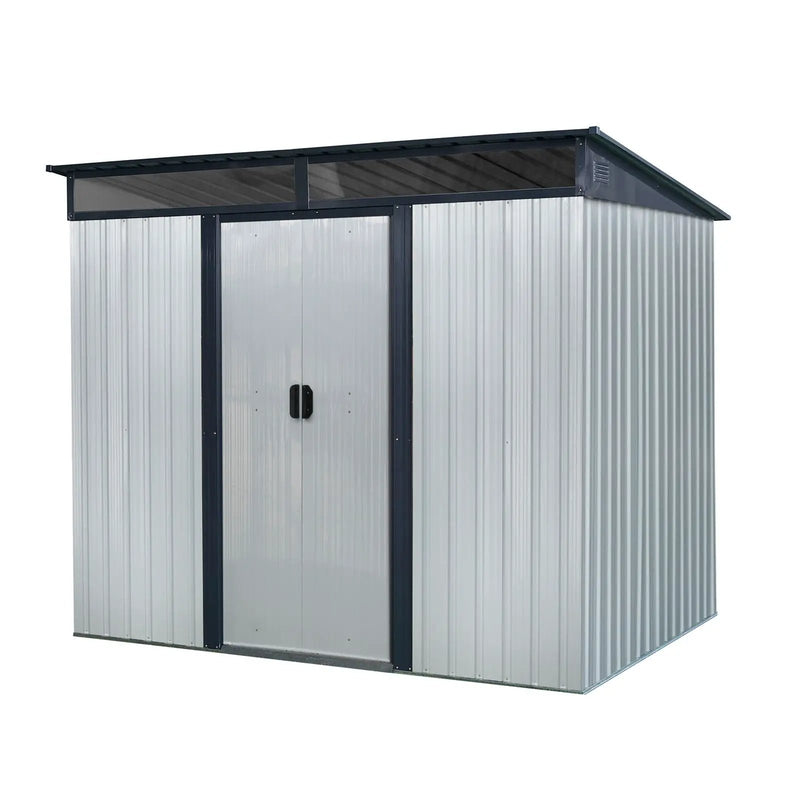 Outdoor Metal Storage Shed And Transparent Plate For Garden, Lawn by HouseOfZazla