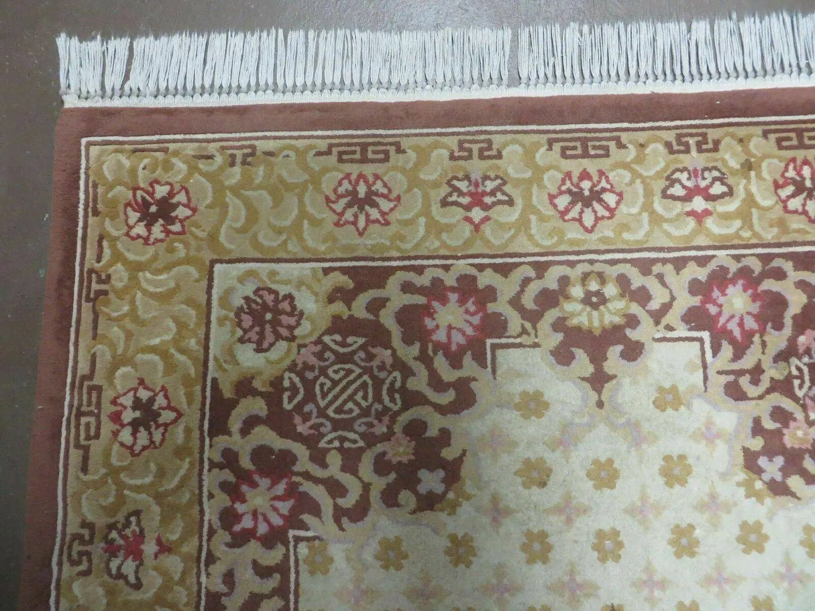 Vintage Chinese Wool Rug 4x6 by Jewel Rugs