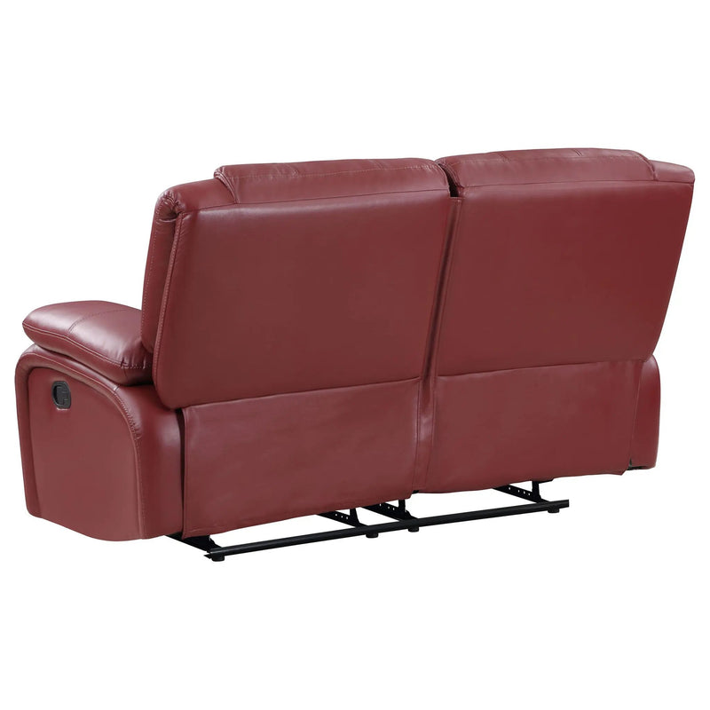 Camila Upholstered Motion Reclining Loveseat Red by Unique Piece Furniture