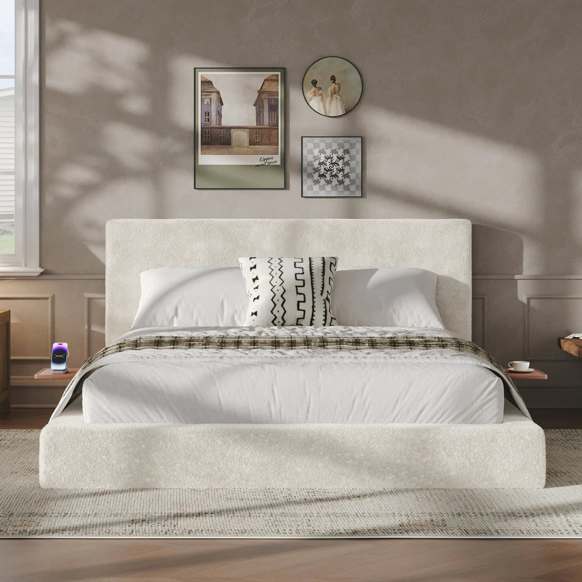 AirFrame Queen Bed Frame with Adjustable Sliding Side Table by HouseOfZazla