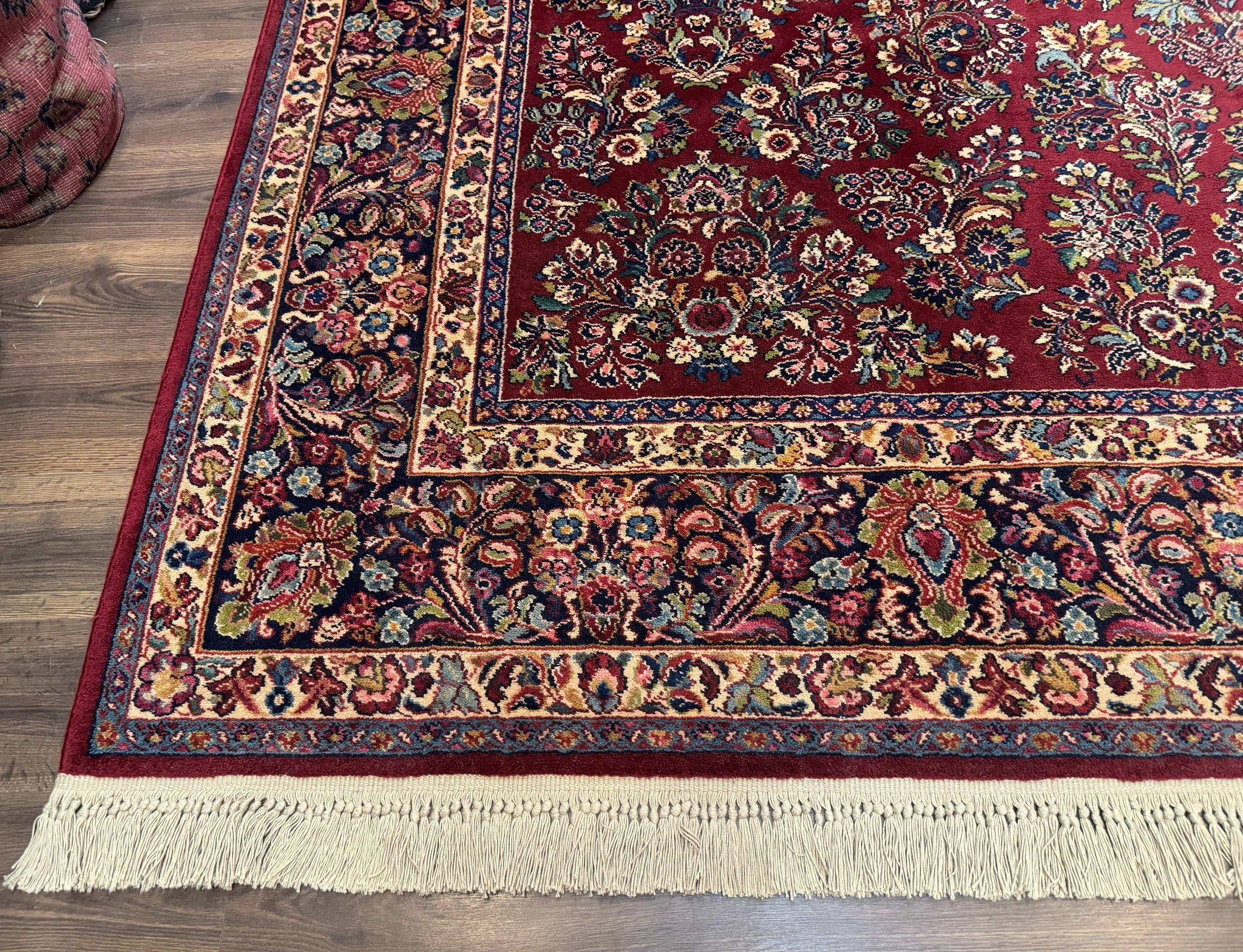 10x14 Karastan Rug Red Sarouk #785, Wool Original 700 Series by Jewel Rugs