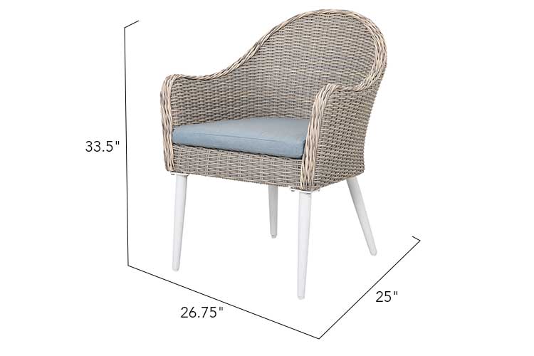 2 Allux Wicker Dining Chair by Outdoor-USA®