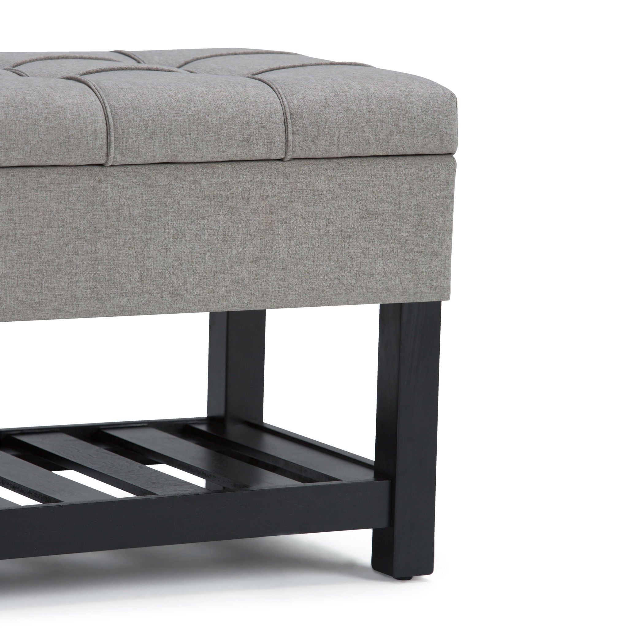 Saxon - Upholstered Transitional Storage Ottoman Bench by HouseOfZazla