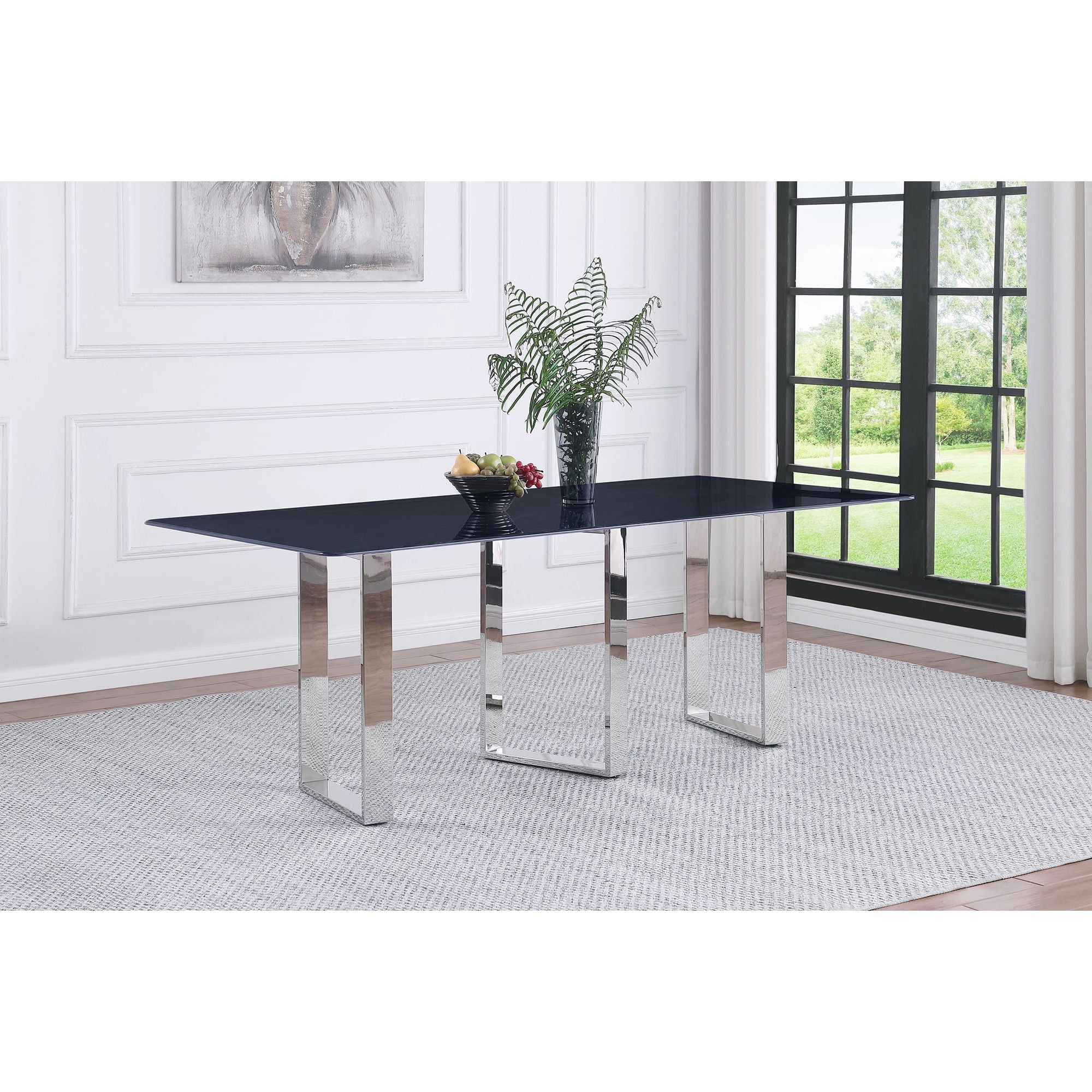 Forster - Rectangular Sintered Stone Dining Table - Gray by HouseOfZazla