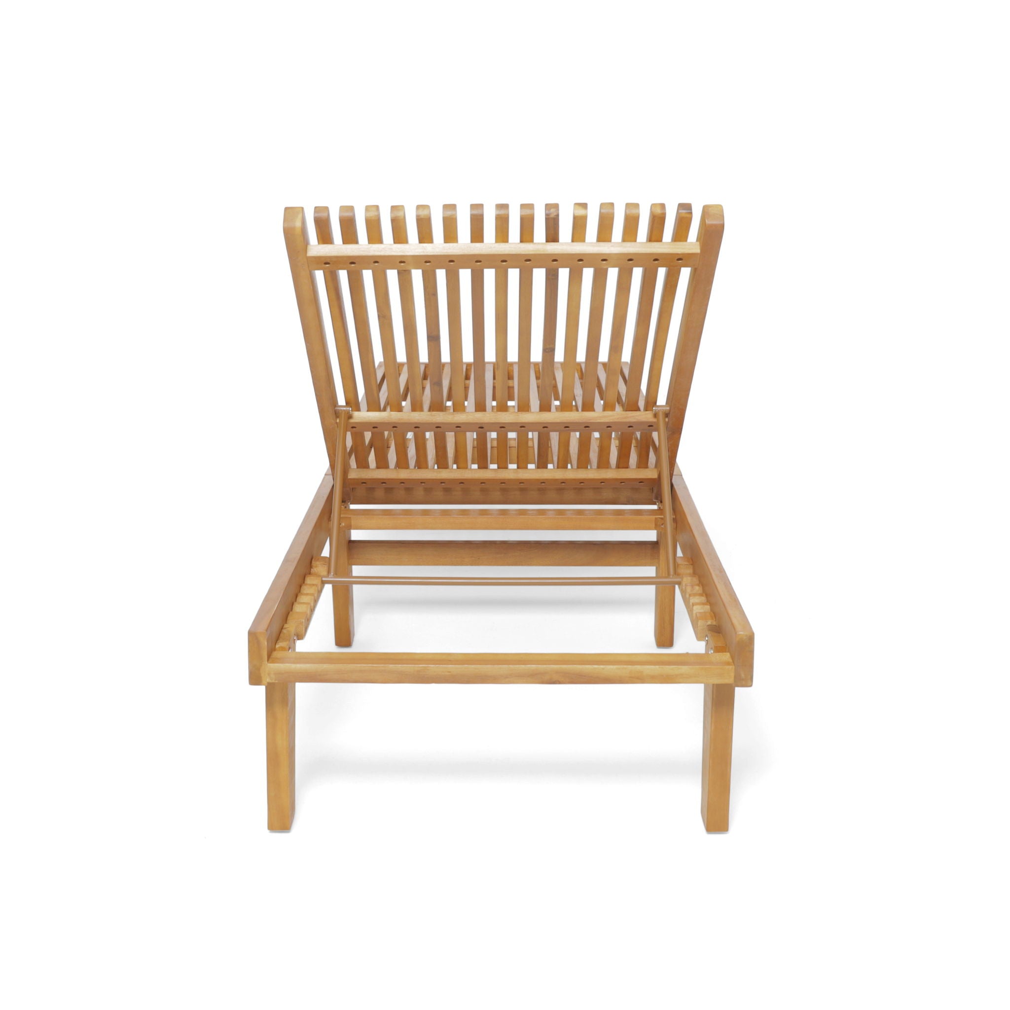Nadine Stylish Chaise Lounge Chair - Teak by HouseOfZazla