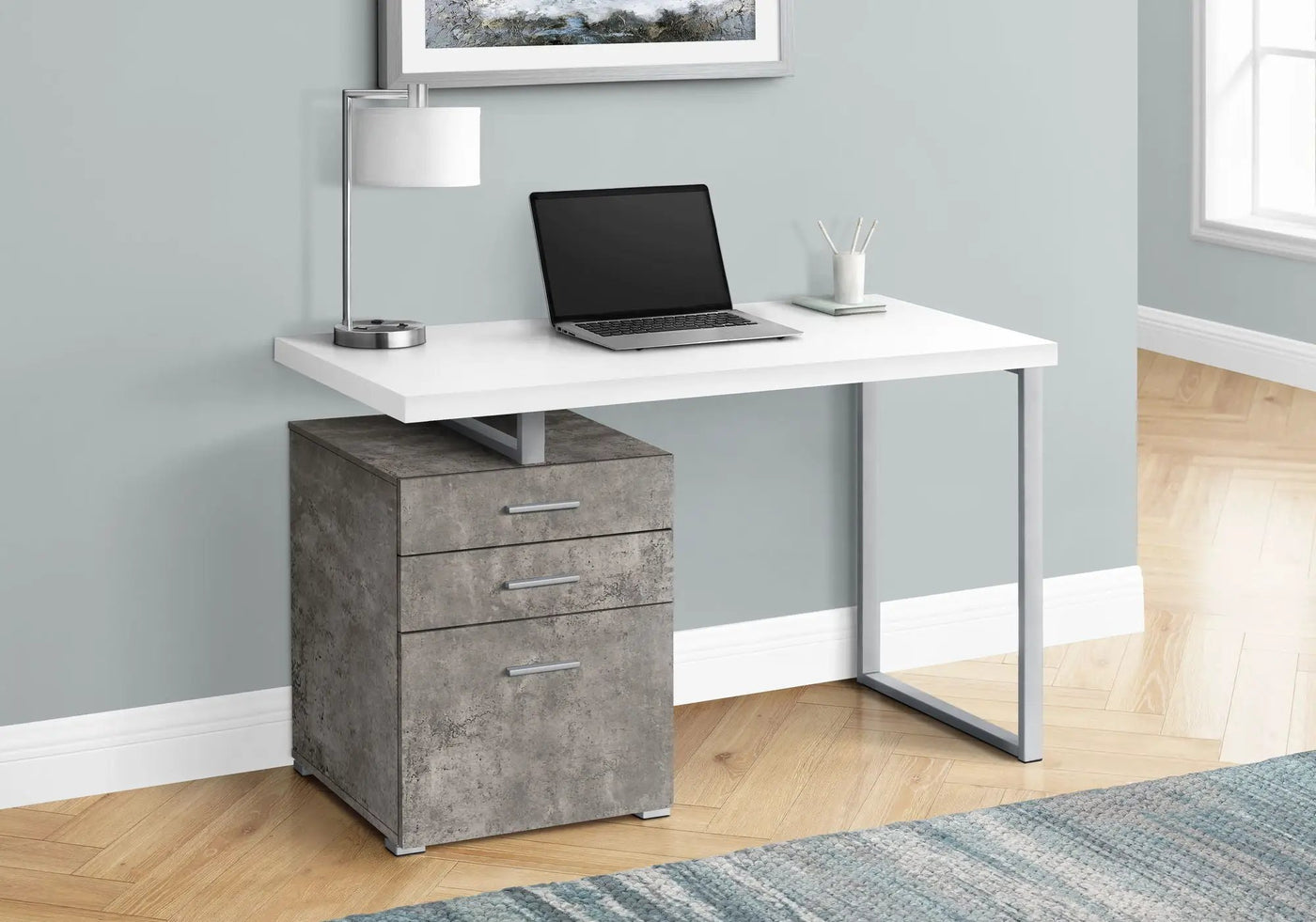 Computer Desk Left Right Set-Up Storage Drawers For Home Office by Unique Piece Furniture
