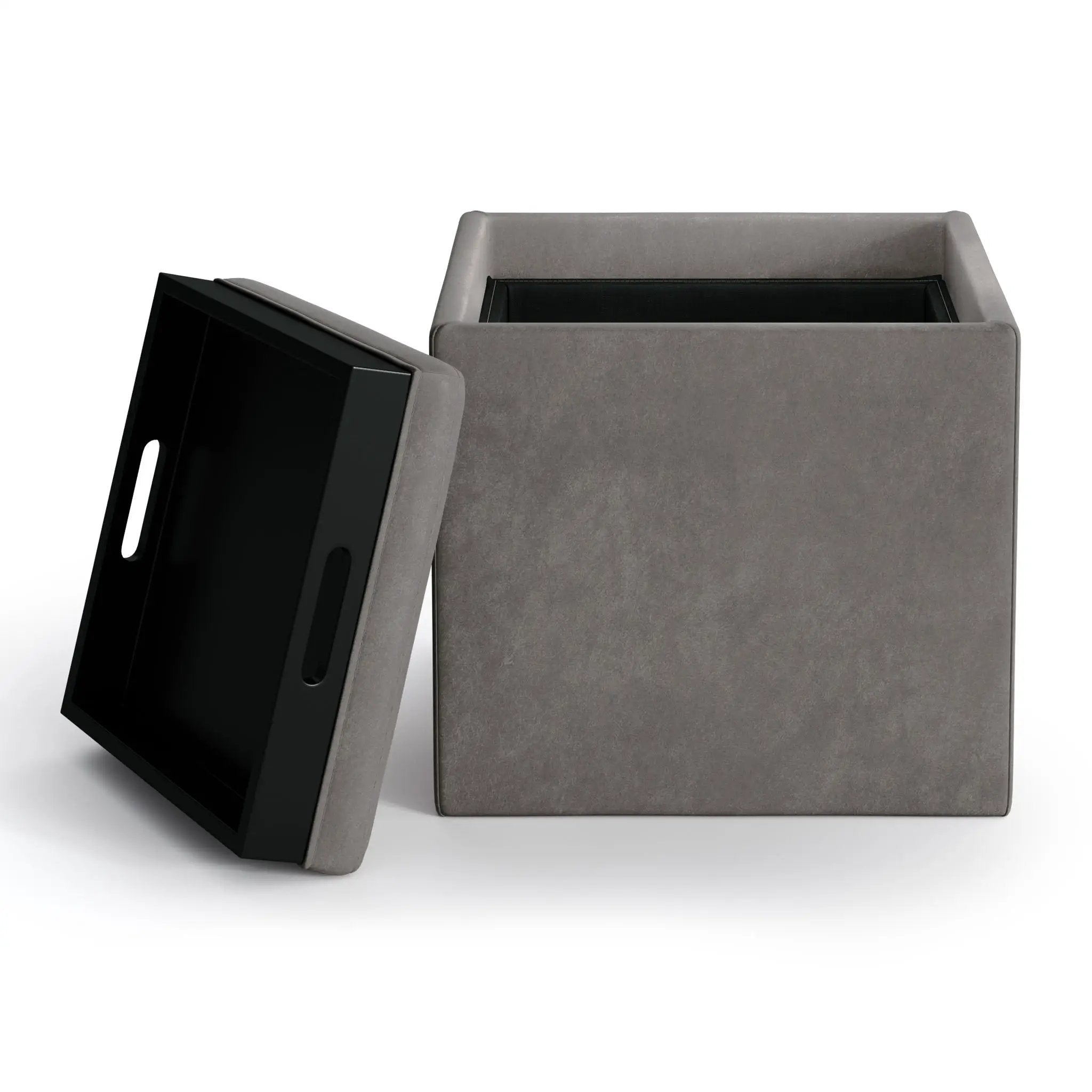 Rockwood - Upholstered Cube Storage Ottoman With Tray by Unique Piece Furniture