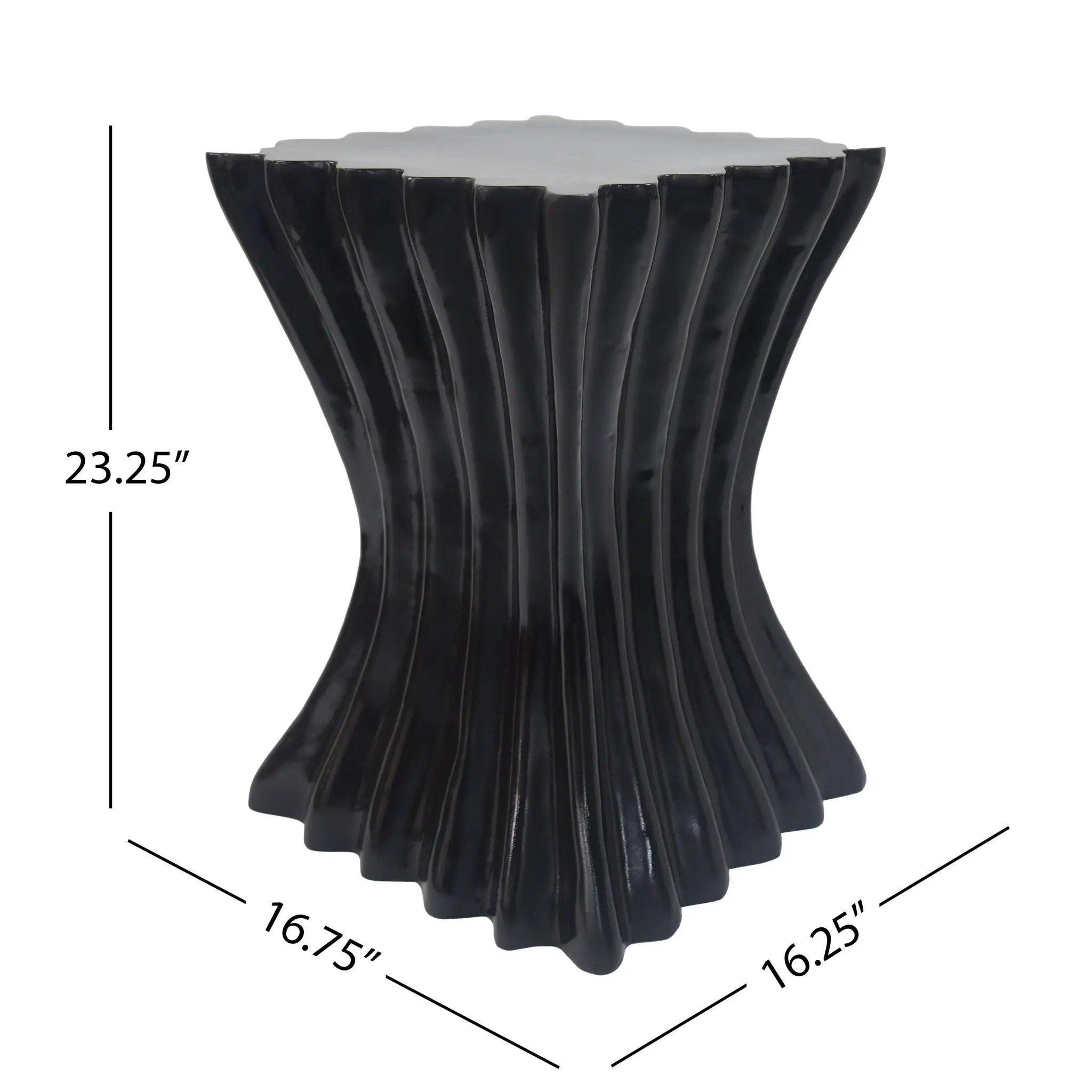 Outdoor Side Table, Wave Design End Table by HouseOfZazla