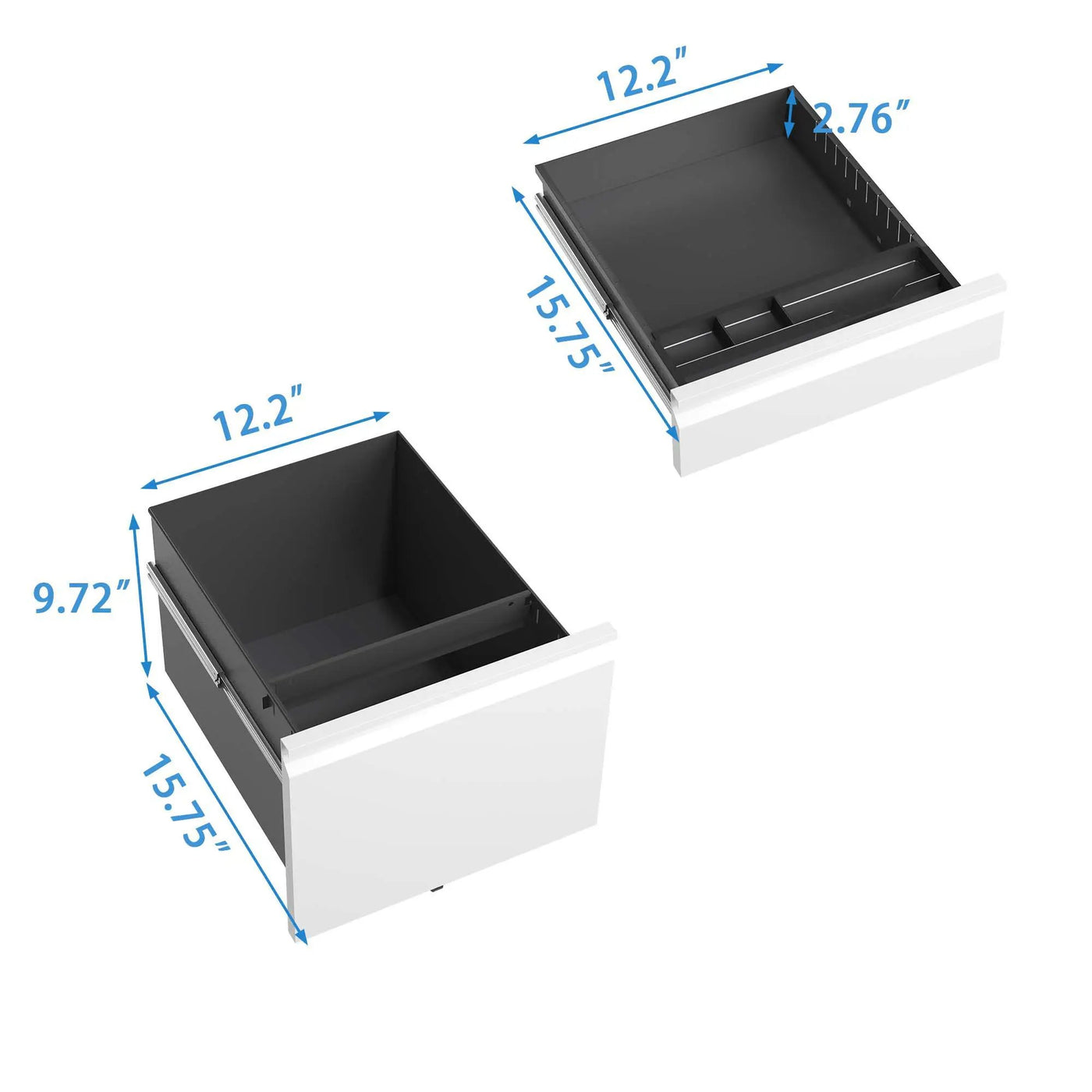 Metal Drawer Mobile File Cabinet With Lock For Home Office Organizer by HouseOfZazla