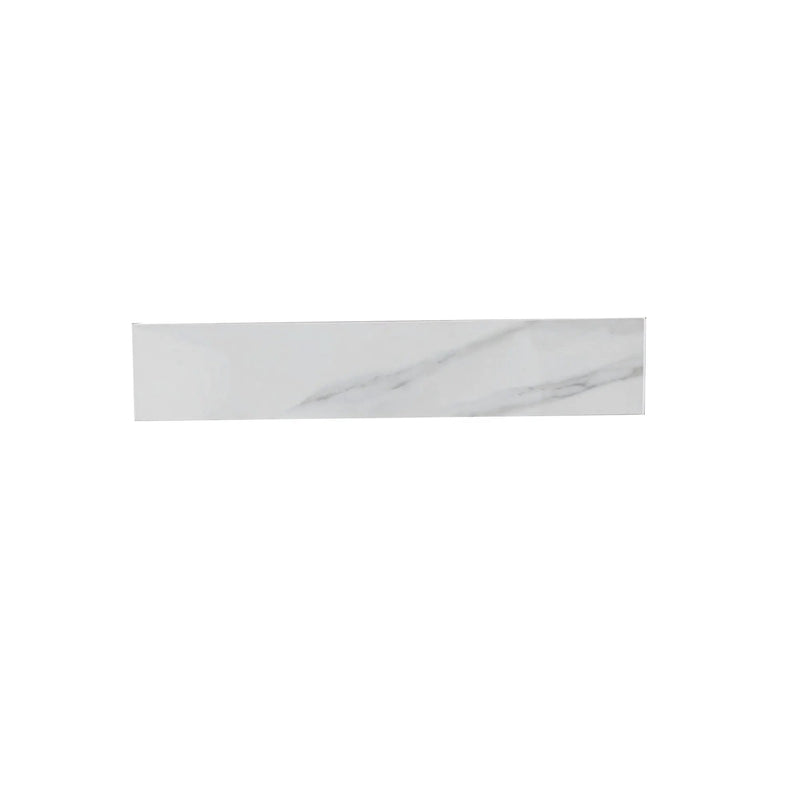 Sintered Stone Bathroom Vanity Top With 4" Backsplash And 22" Sidesplash - Carrara White by HouseOfZazla