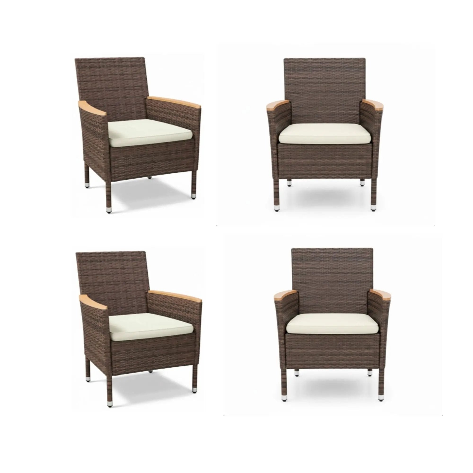 4 Piece All-Weather Patio Dining Chair Set by HouseOfZazla