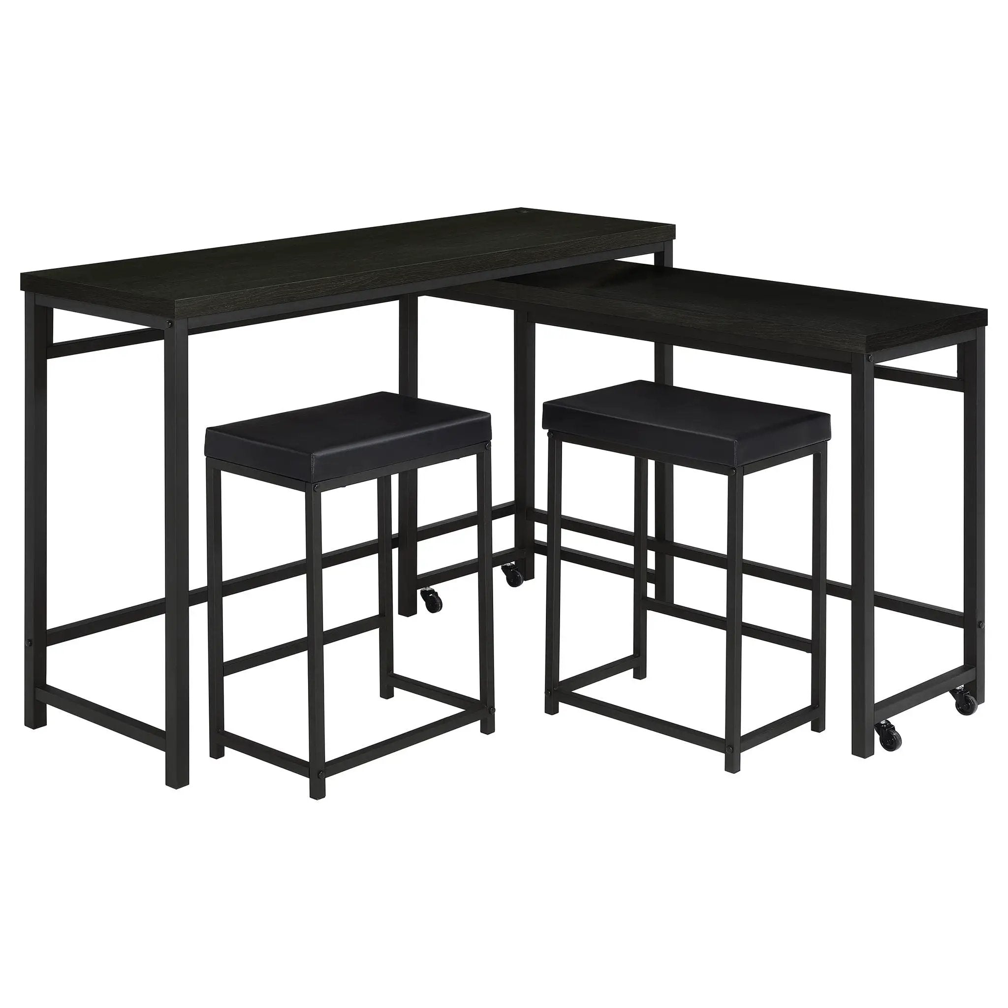 Hawes 4-piece Multipurpose Counter Height Table Set Black by Unique Piece Furniture