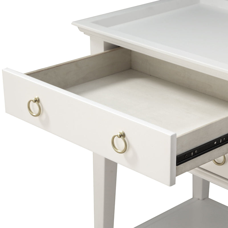 Carmona - 2 Drawer Tray Top Nightstand Pulls by HouseOfZazla